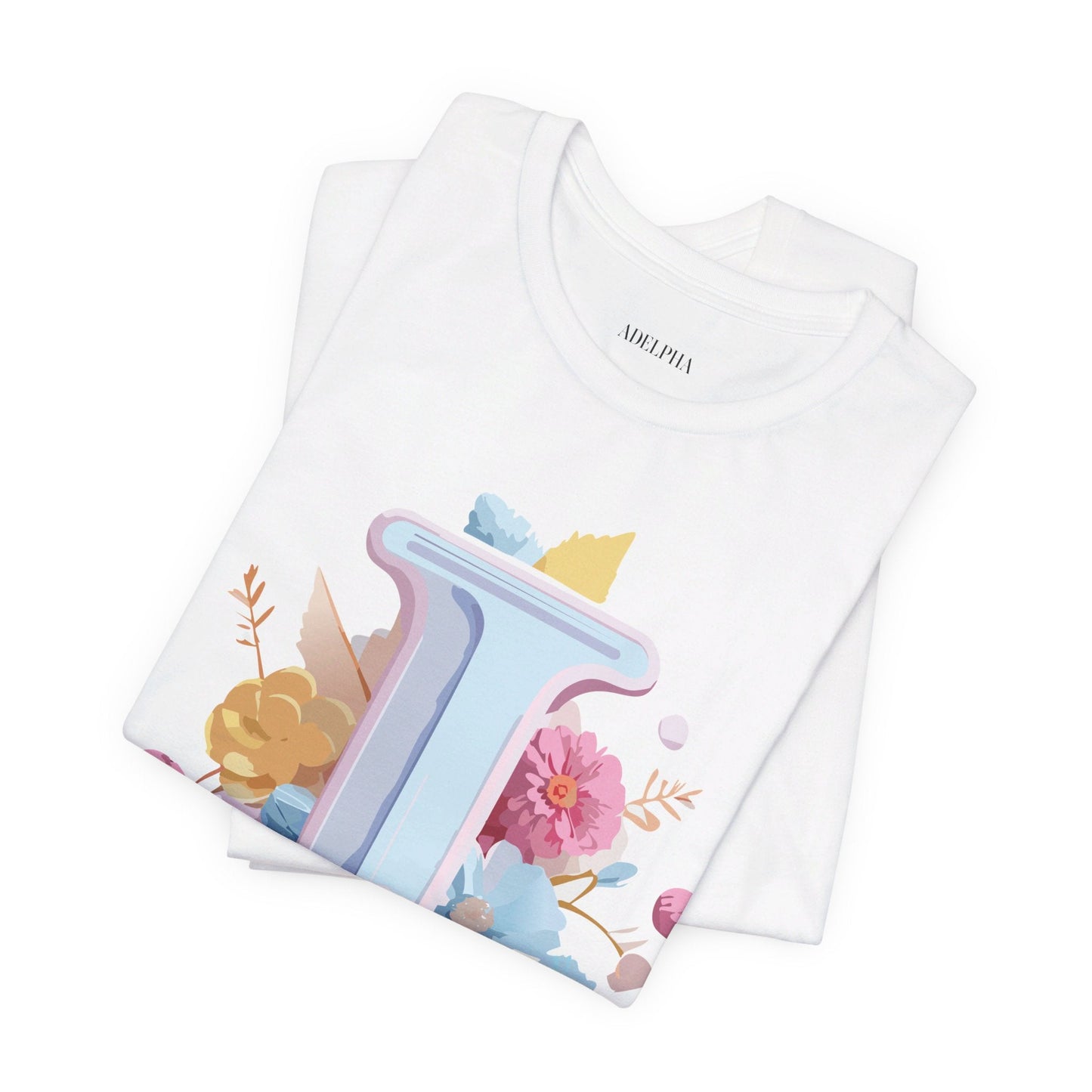 Letter I Shirt Graphic Tee Unisex Vintage Inspired Adelpha Artwork Premium Short Sleeve Tee
