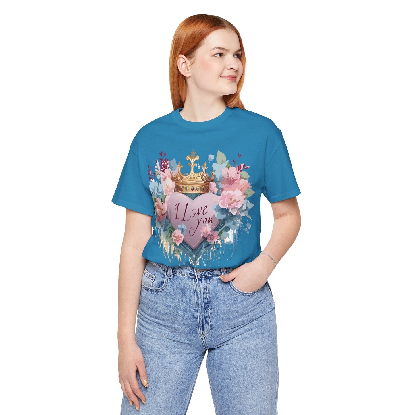 Valentine Graphic Tee Unisex Short Sleeve Jersey Shirt Adelpha Vintage Art Design