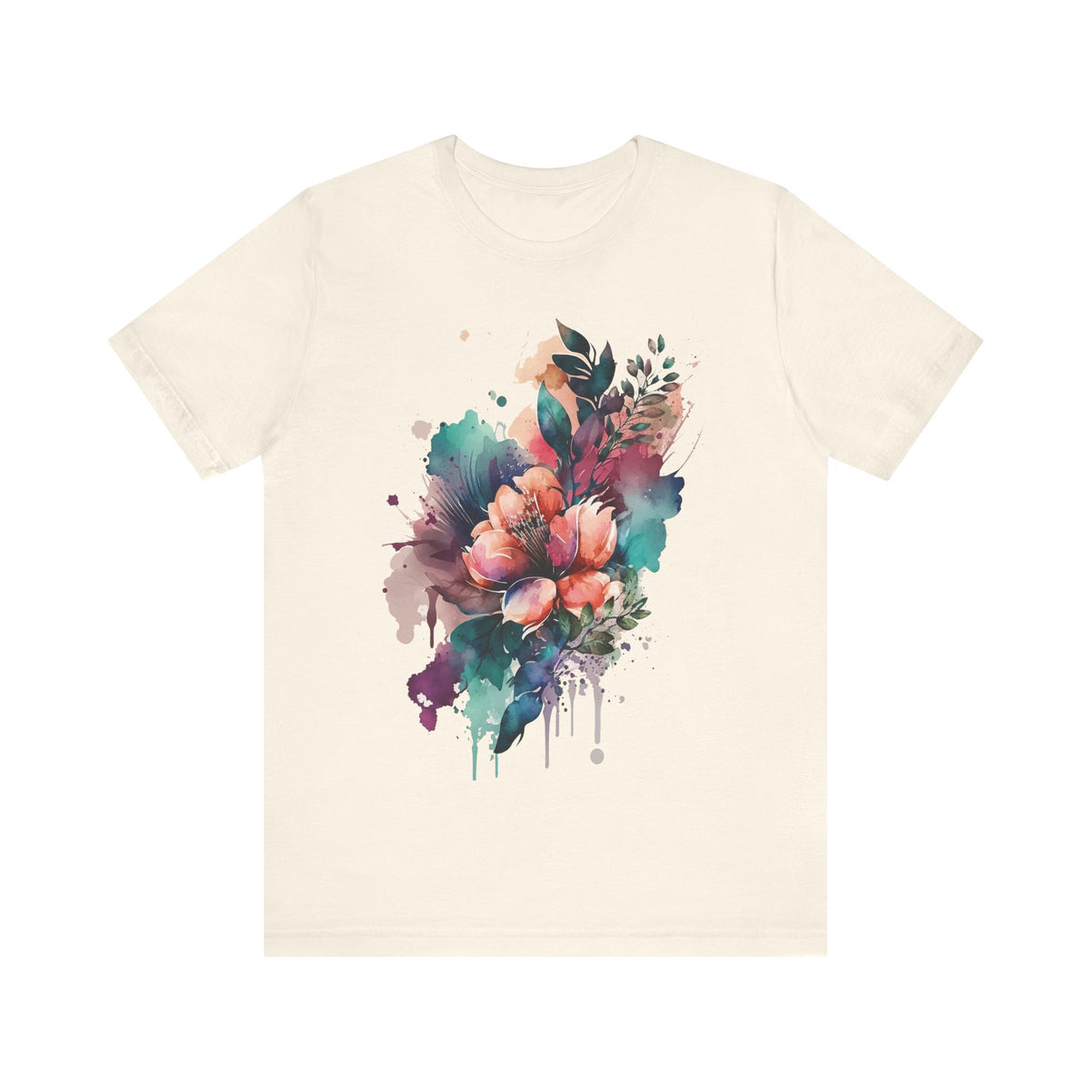 Floral Graphic Tee Shirt - Bella+Canvas Unisex 100 Cotton 57