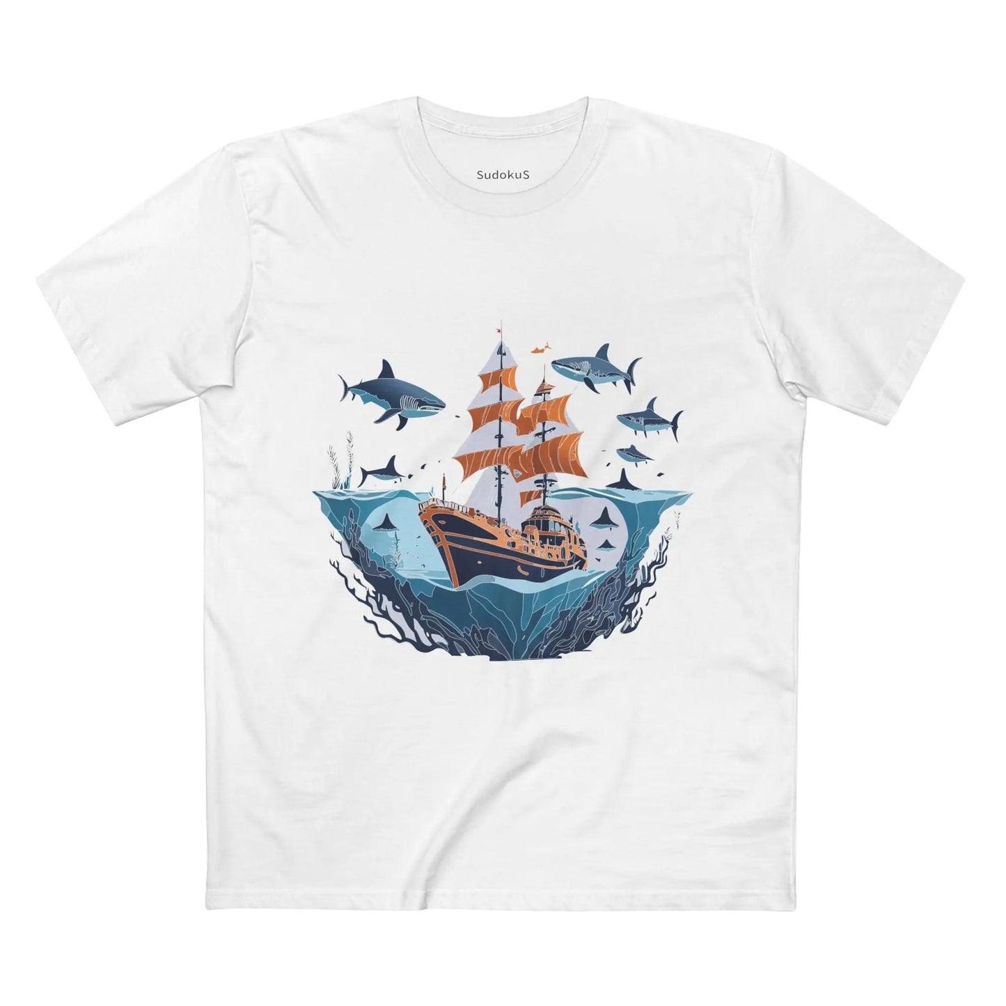 Ocean Coast Graphic Unisex 100 Cotton Staple Tee 29