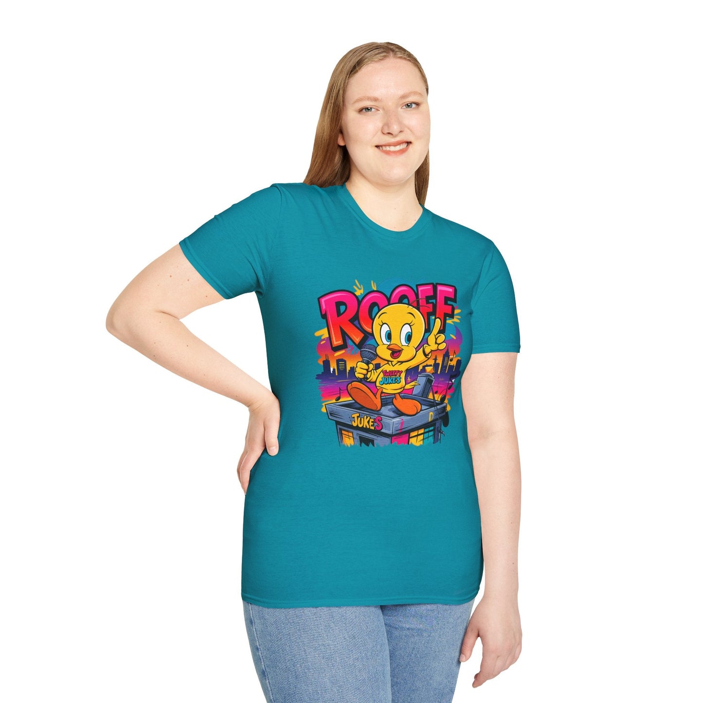 Unisex Cartoon T Shirt With Animation Funny Animals Tee Softstyle Gildan 64000 Cotton