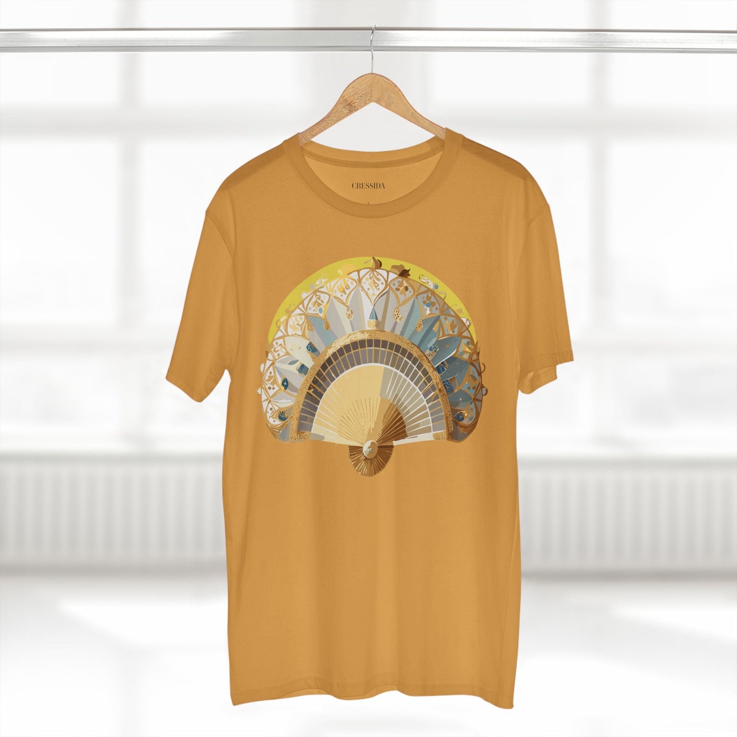 Antique Fan Graphic Design T-Shirt Unisex 100 Cotton Floral Carnival Artwork Tee 19