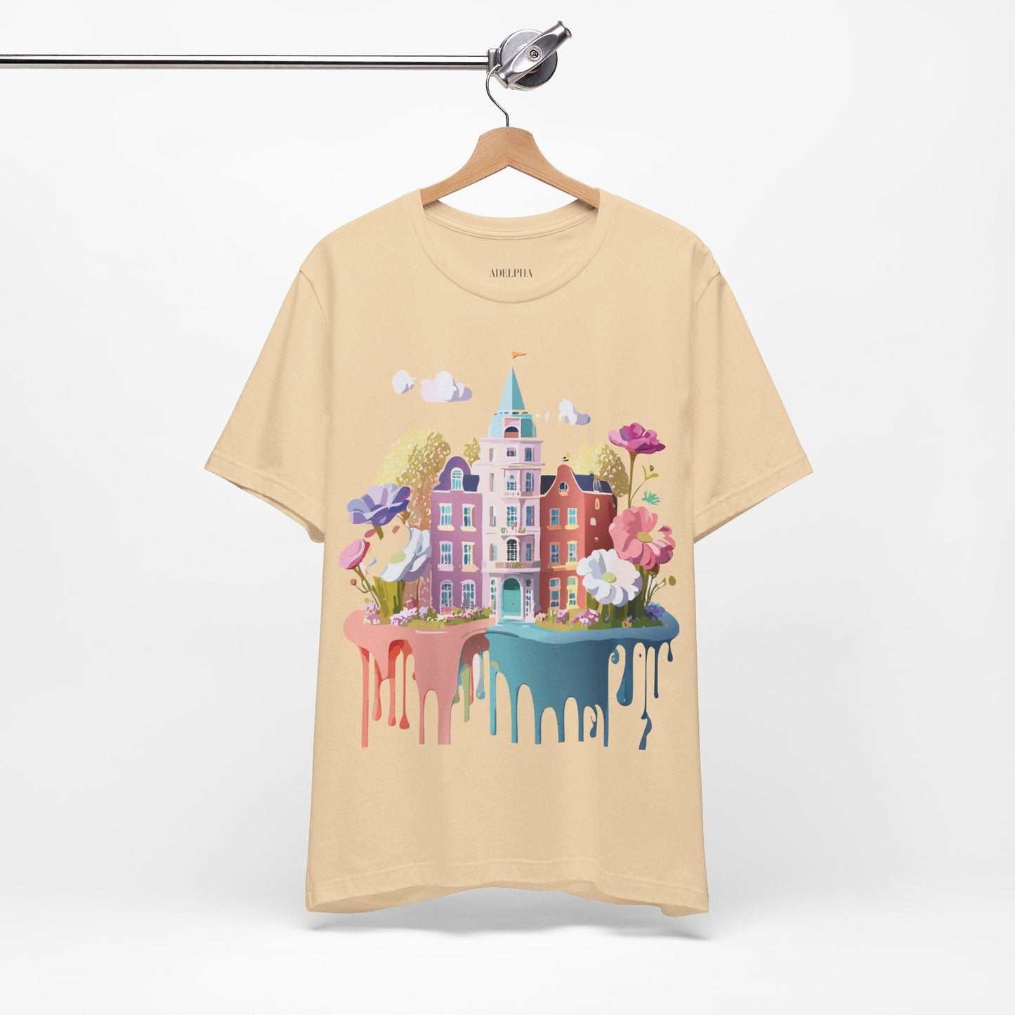 Amsterdam Tourist Shirt Graphic Tee Unisex Vintage Inspired Art Design by Adelpha Short Sleeve