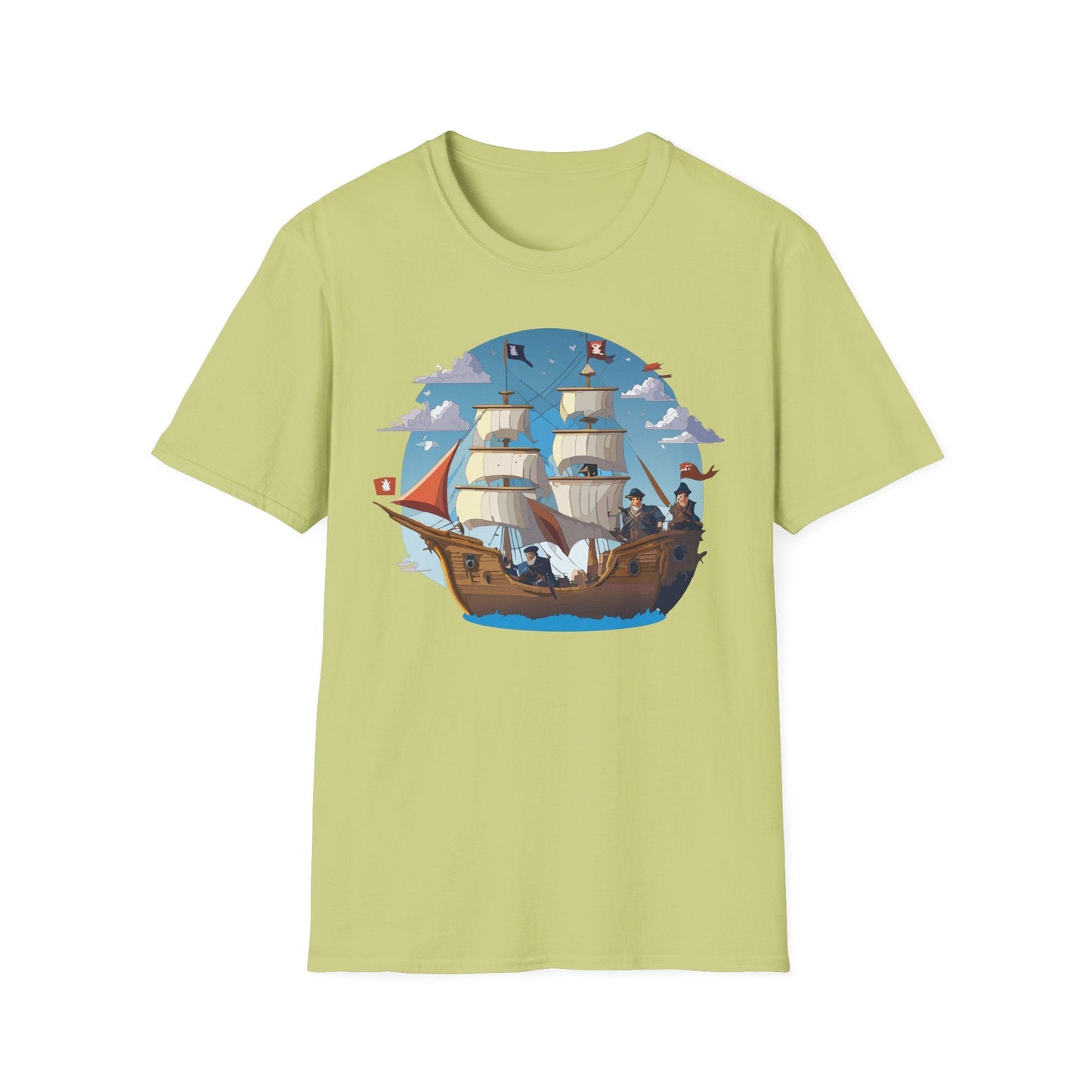 Ship T Shirts Frigate Vessel Tee Unisex Gildan Softstyle 64000 100 Percent Cotton