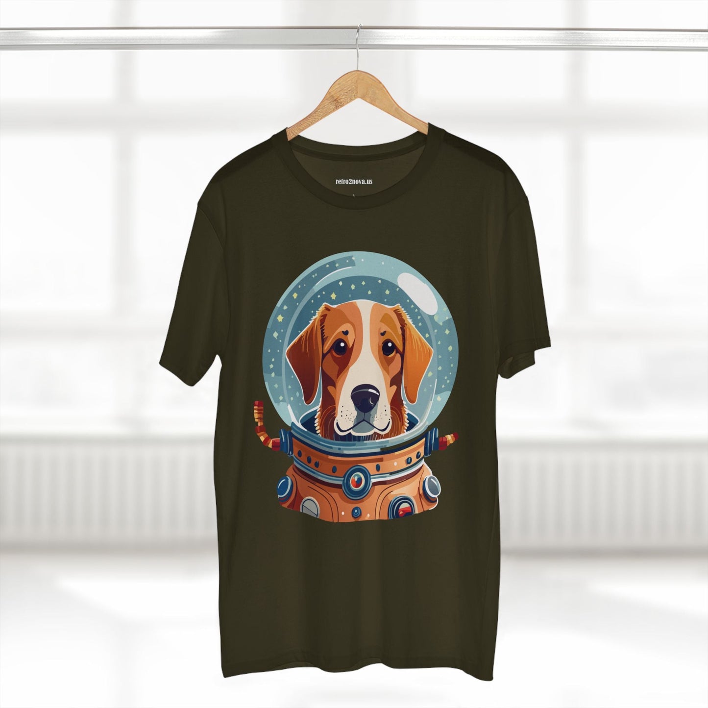 Unisex Dog Art Shirt Premium Cotton Tee With Original Animal Design From Retro2Nova Art Collection For Everyday Comfort