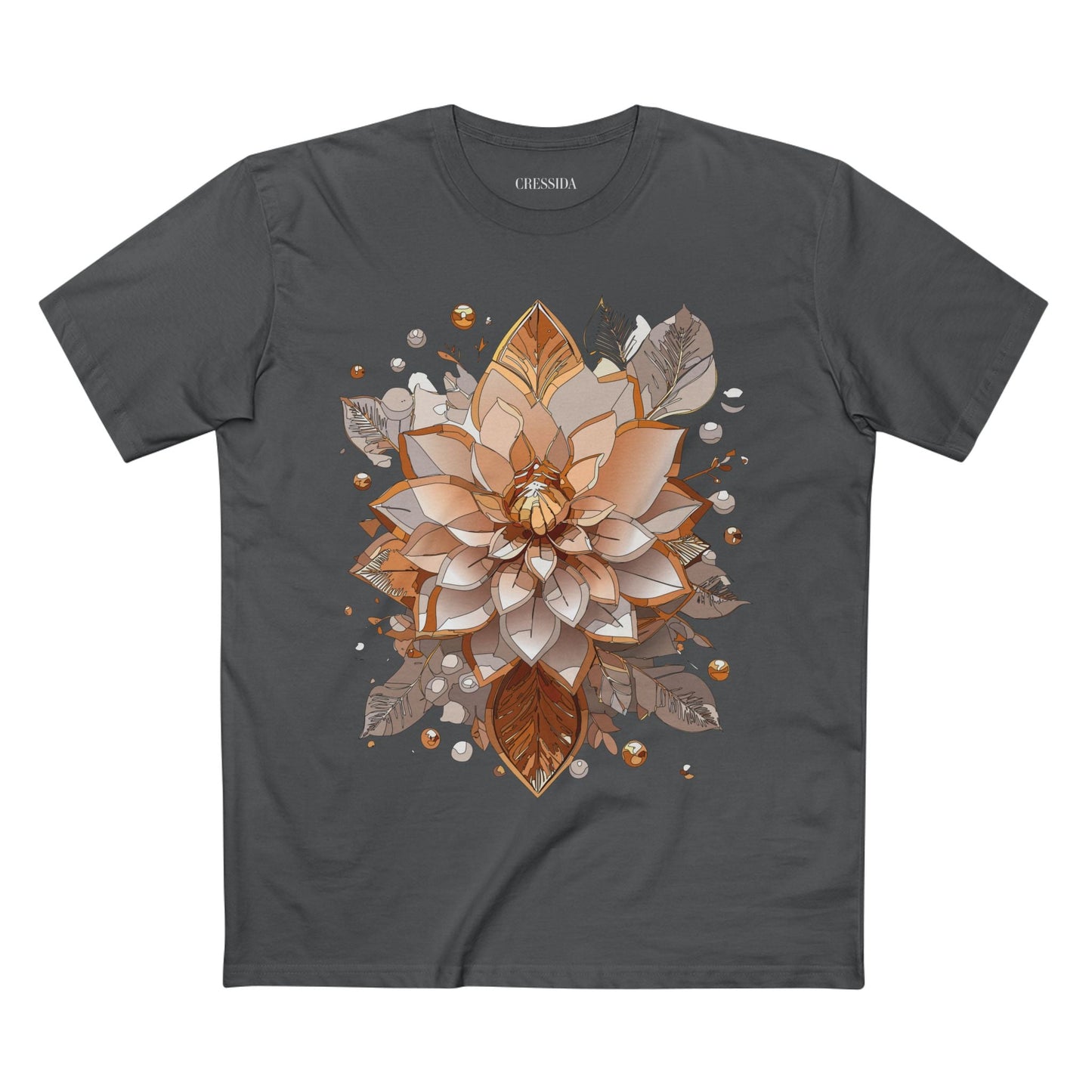 Floral Graphic T-Shirt Unisex 100 Cotton Art Design with Antique Flowers Tee 4