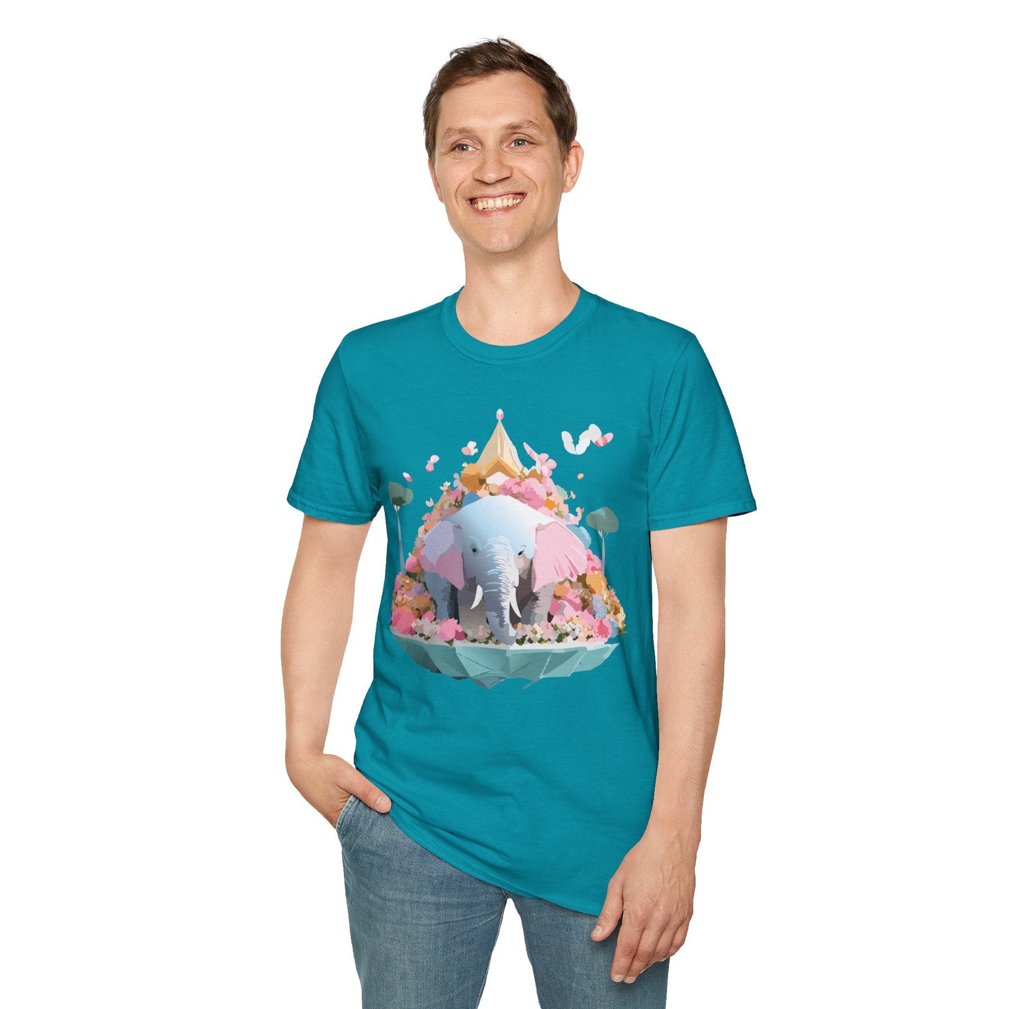 Elephant Graphic T Shirt For Animals Unisex Gildan Softstyle 64000 Cotton Tee Apparel