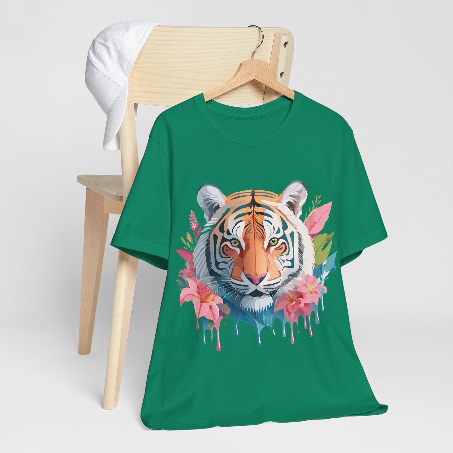 Tiger Graphic Unisex 100 Cotton Vintage Art with Animal Tee 13