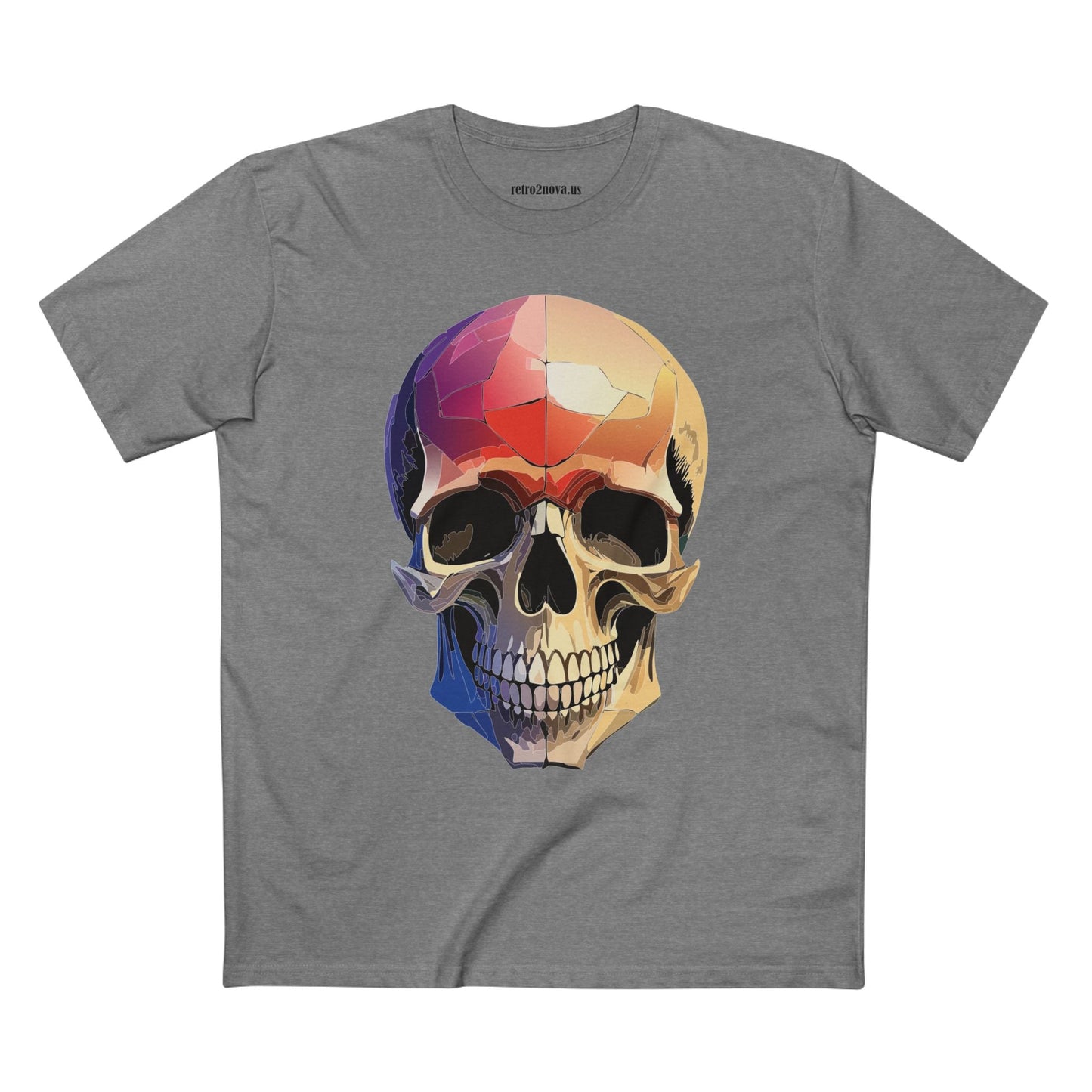 Skull Shirt Unisex Skeleton Tee With Original Art Design From Retro2Nova Premium Cotton Tee