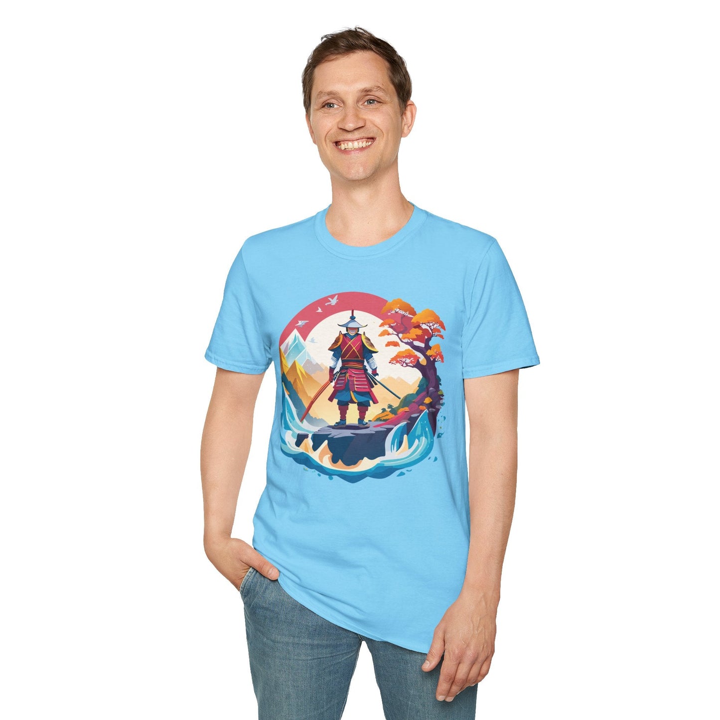 Samurai Shirt Gildan Softstyle 64000 Ring Spun Cotton Unisex Tee For Everyday Comfort