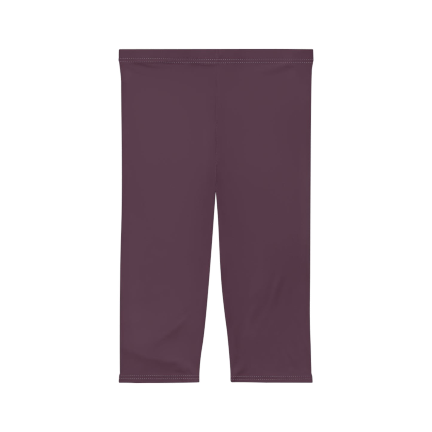Mauve Shadow Color Women's Brushed Suede Poly Span Casual Capri Leggings XS-2XL