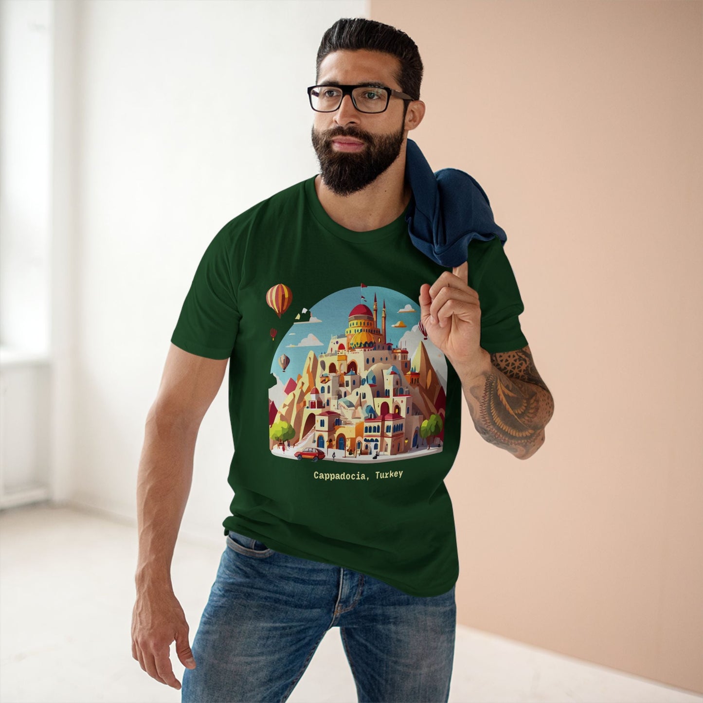 Cappadocia Travel Shirt Unisex Premium Cotton Art Tee From Retro2Nova TT 52 Collection
