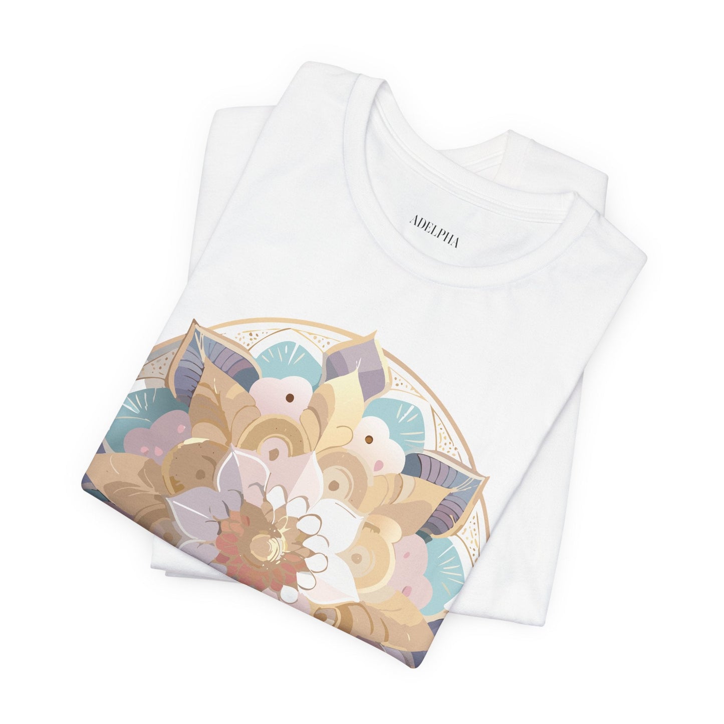 Mandala Graphic Tee Unisex Jersey Short Sleeve Adelpha Art Design Vintage Inspired Artwork