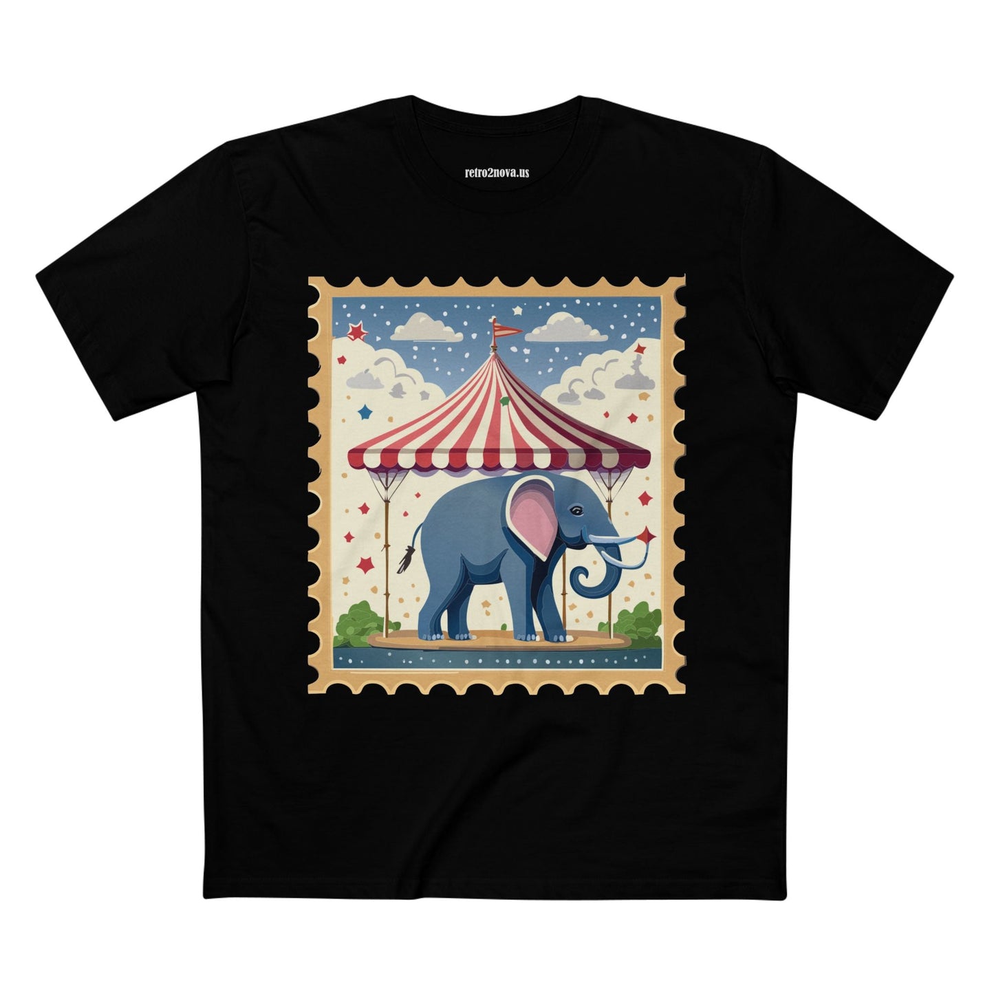 Stamp Shirt Postage Stamp Tee Unisex Premium Cotton Original Art Design Retro2Nova Collection