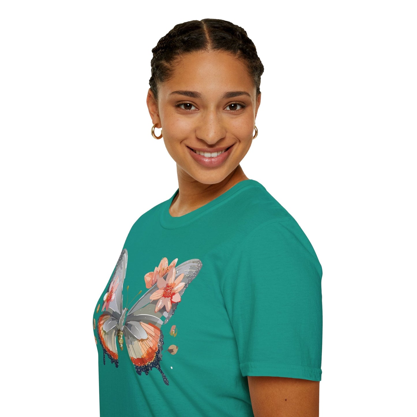 Monarch Butterfly T Shirt Unisex Softstyle Gildan 64000 100 Percent Ring Spun Cotton Tee