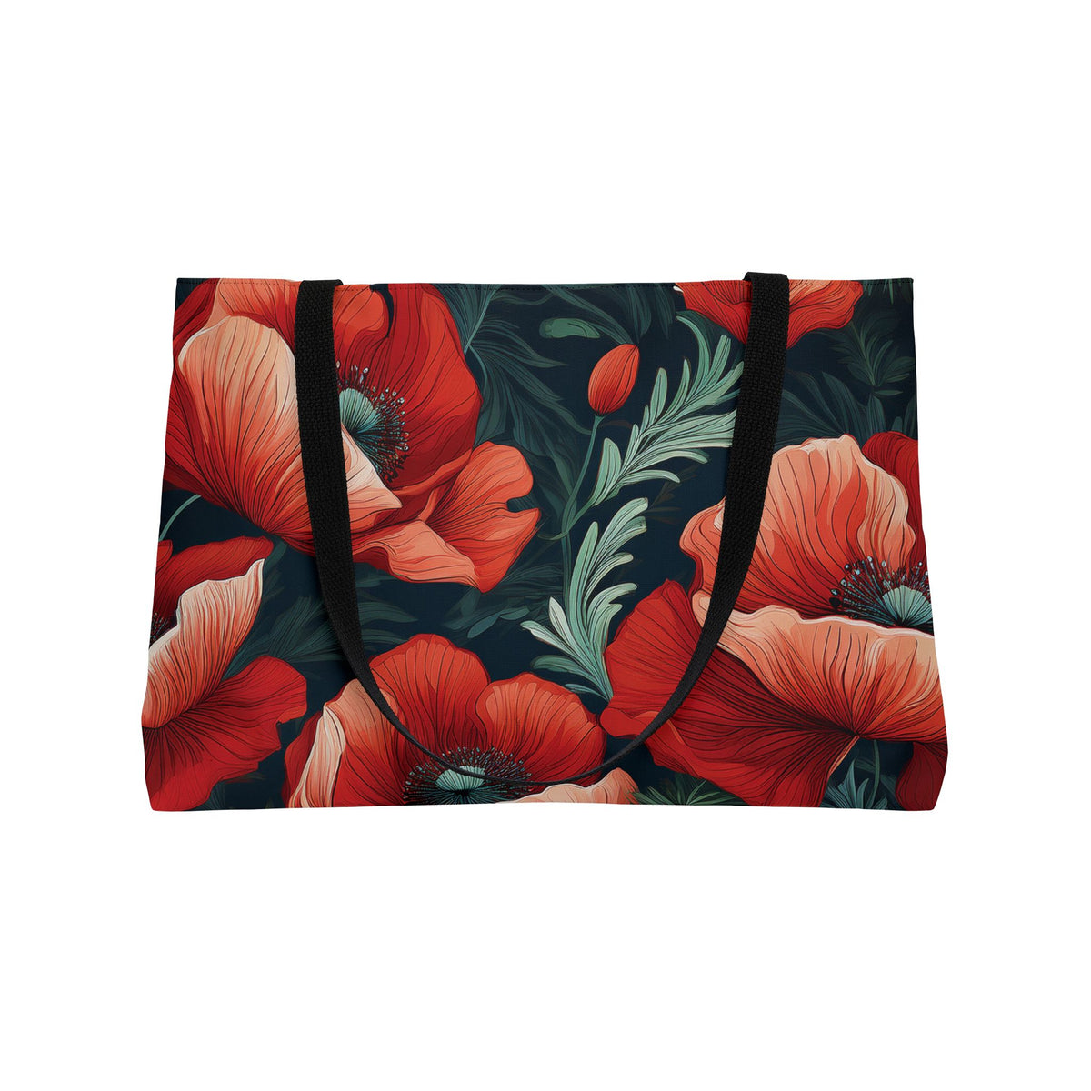 Floral Print Poly Canvas Weekender Bag 3