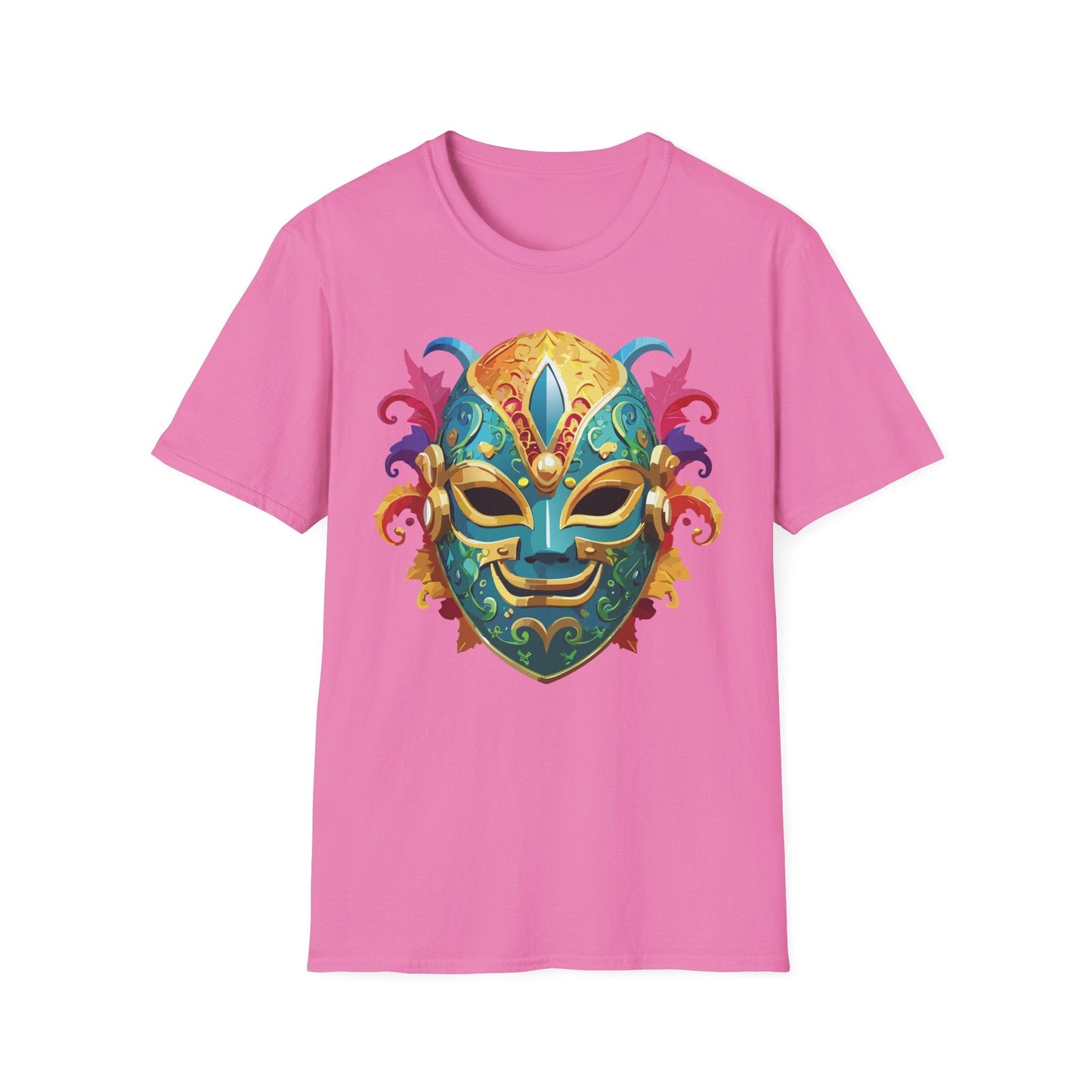 Mask Tee Shirt Unisex Softstyle Gildan 64000 100 Percent Ring Spun Cotton Comfortable Masquerade Tee