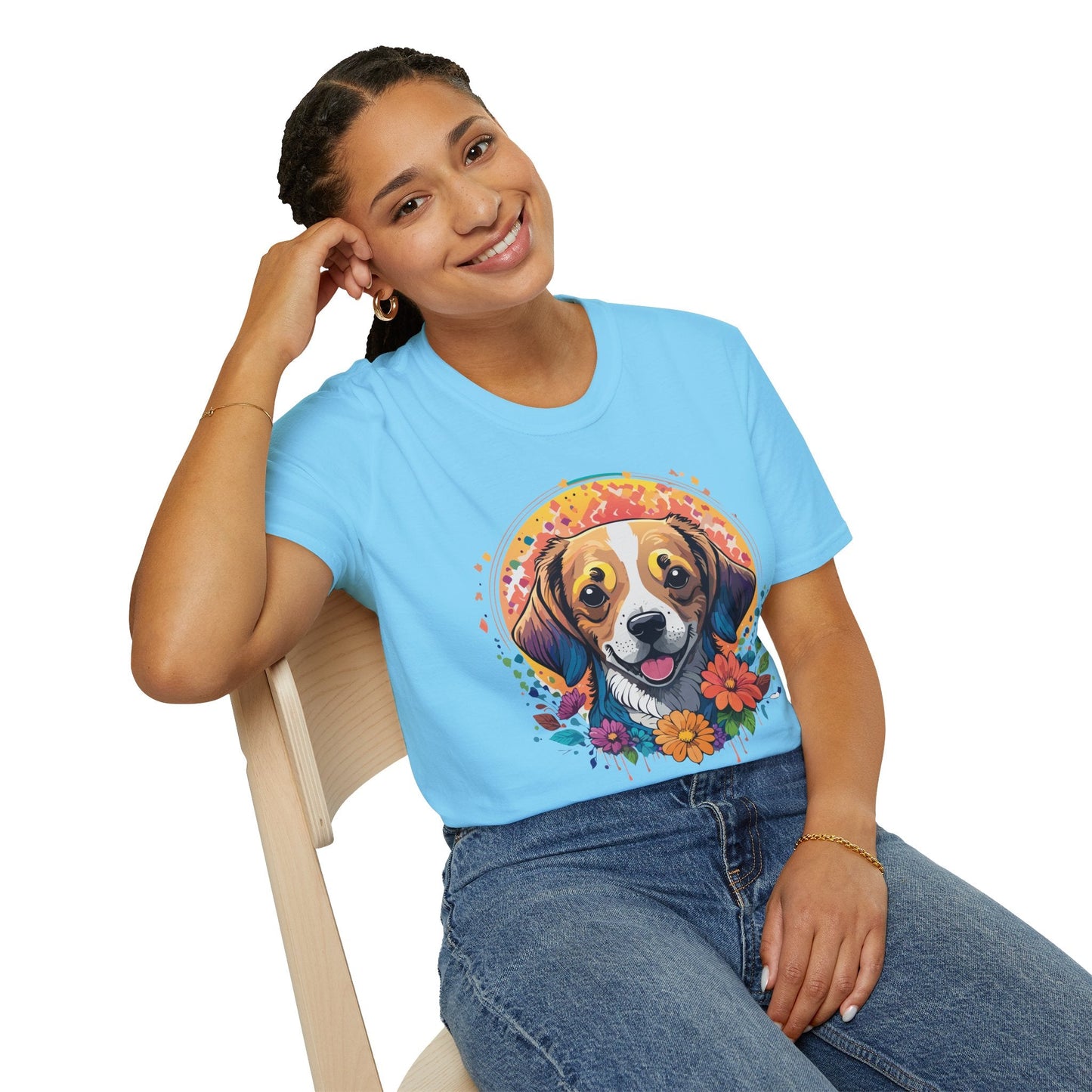 Dog Shirt Unisex Animal Tee Gildan 64000 Softstyle Ring Spun Cotton
