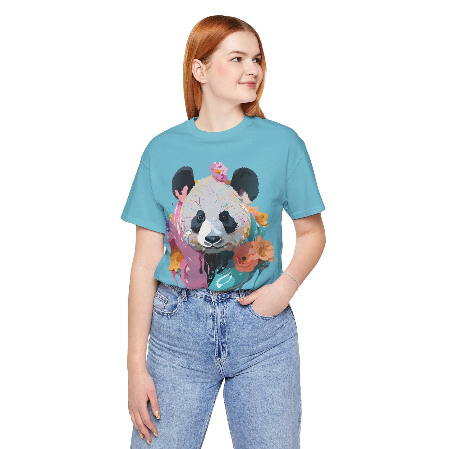 Panda Premium Graphic Tee Unisex Jersey Short Sleeve By Adelpha Vintage Inspired Artwork