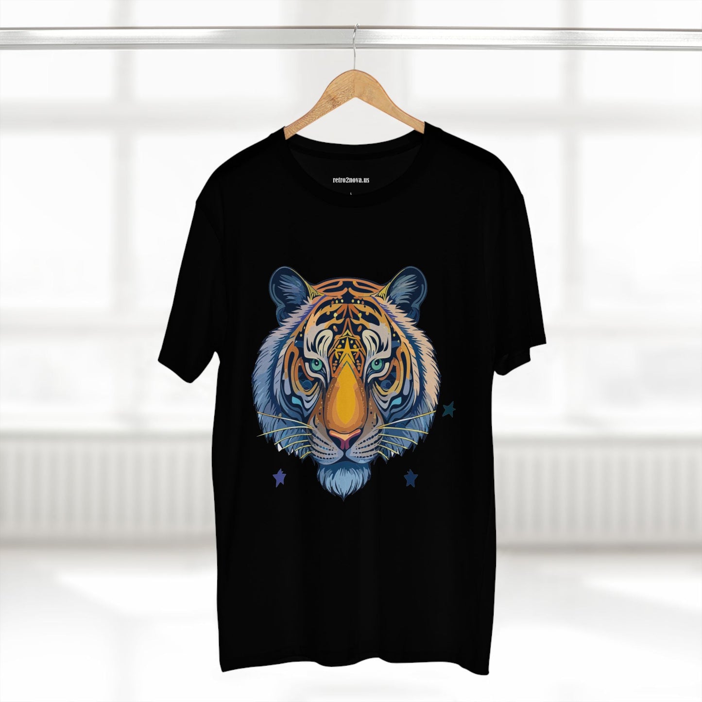 Unisex Tiger Shirt Premium Cotton Staple Tee With Original Art Design From Retro2Nova Art Collection For Everyday Comfort