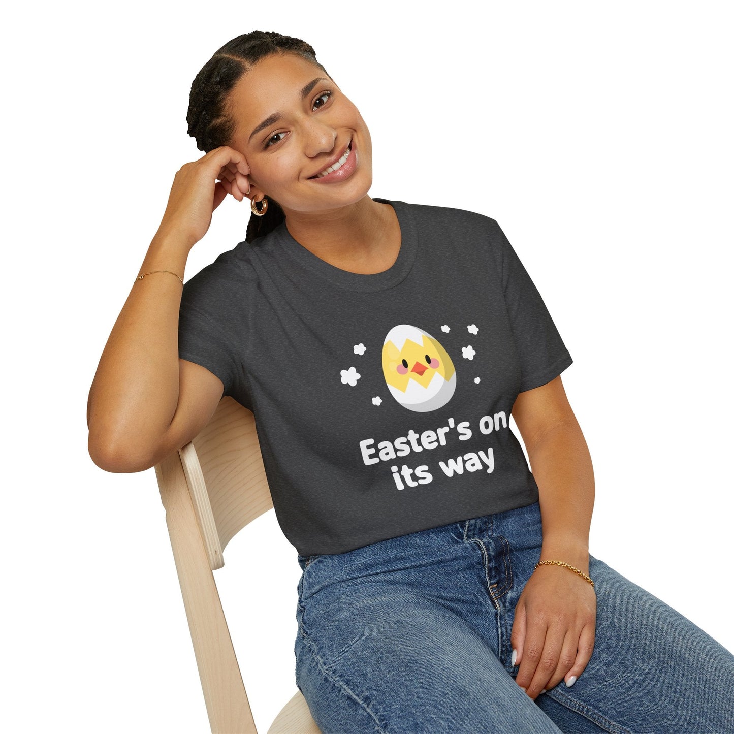Easter Day T Shirt with Easter Design and Signature Print Unisex Gildan Softstyle Tee One Hundred Percent Cotton