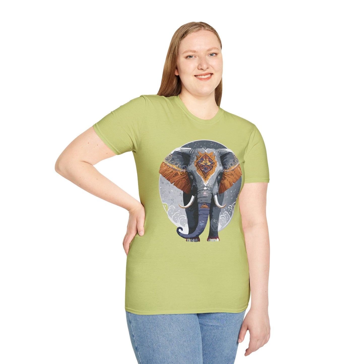 Elephant T Shirt Unisex Short Sleeve Tee SoftStyle Gildan 64000 One Hundred Percent Cotton