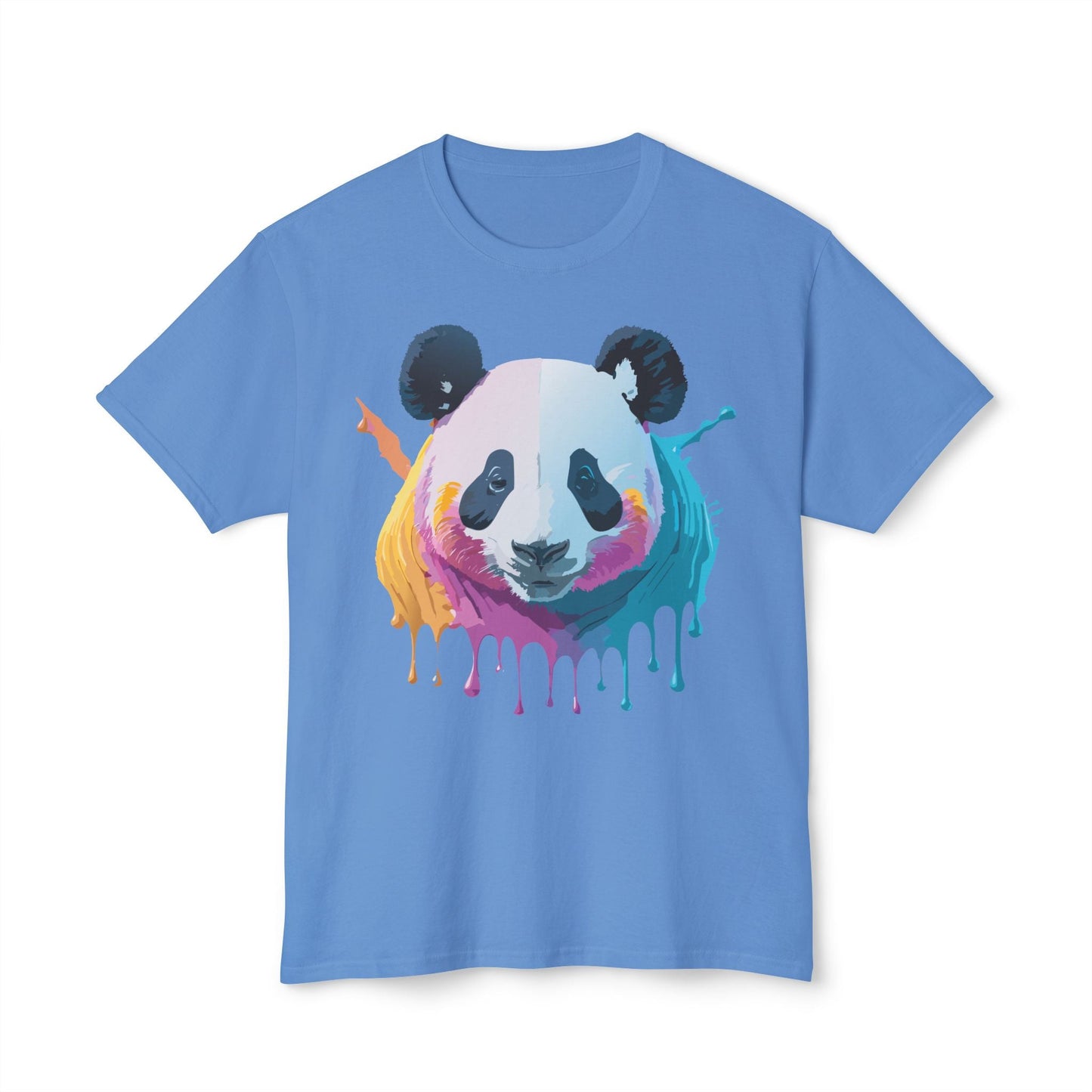 Unisex Panda Art Tee With Floral Print Premium Vintage Style HD Cotton Shirt Comfortable