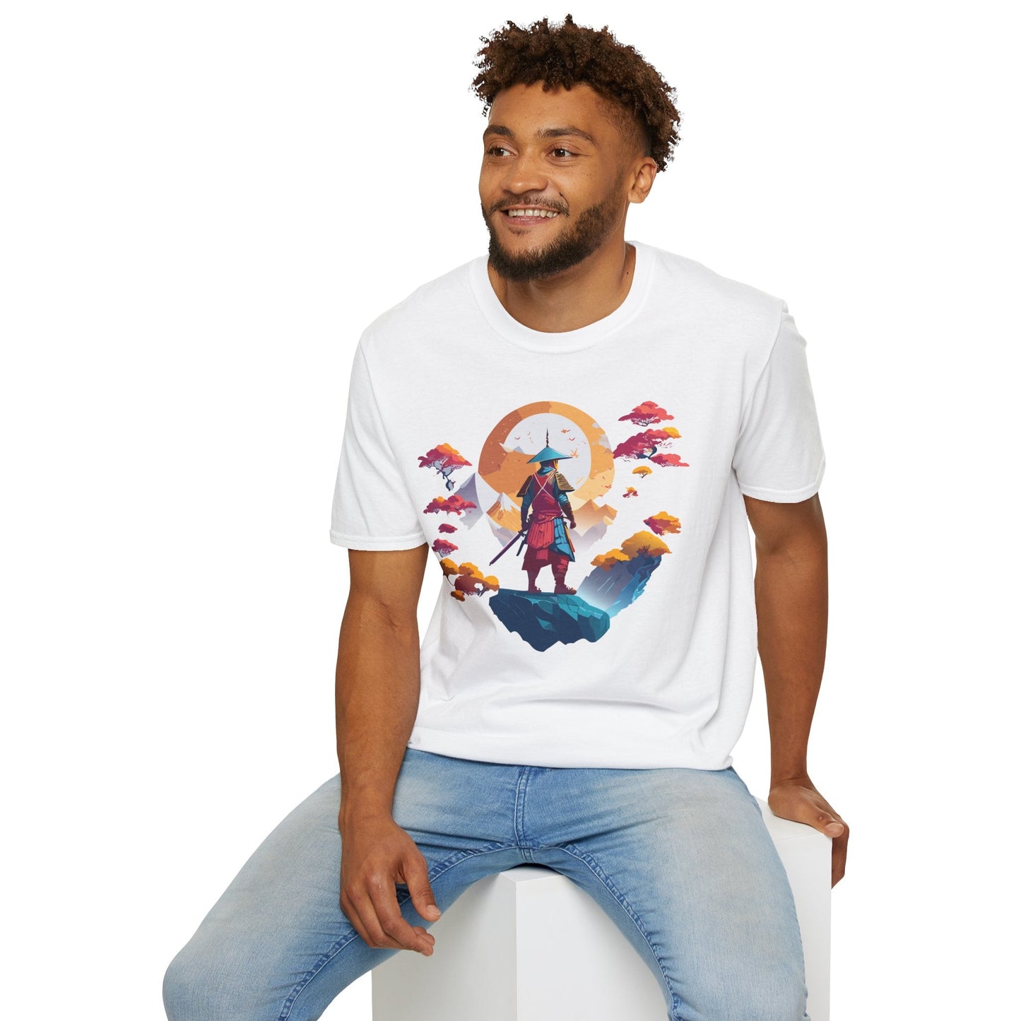 Gildan Softstyle 64000 Samurai T Shirt Unisex Cotton Tee With Samurai Design Relaxed Fit