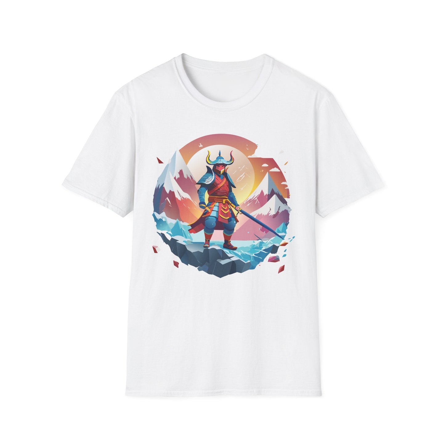 Samurai Style T Shirt Unisex Softstyle 64000 100 Percent Ring Spun Cotton Comfortable Tee