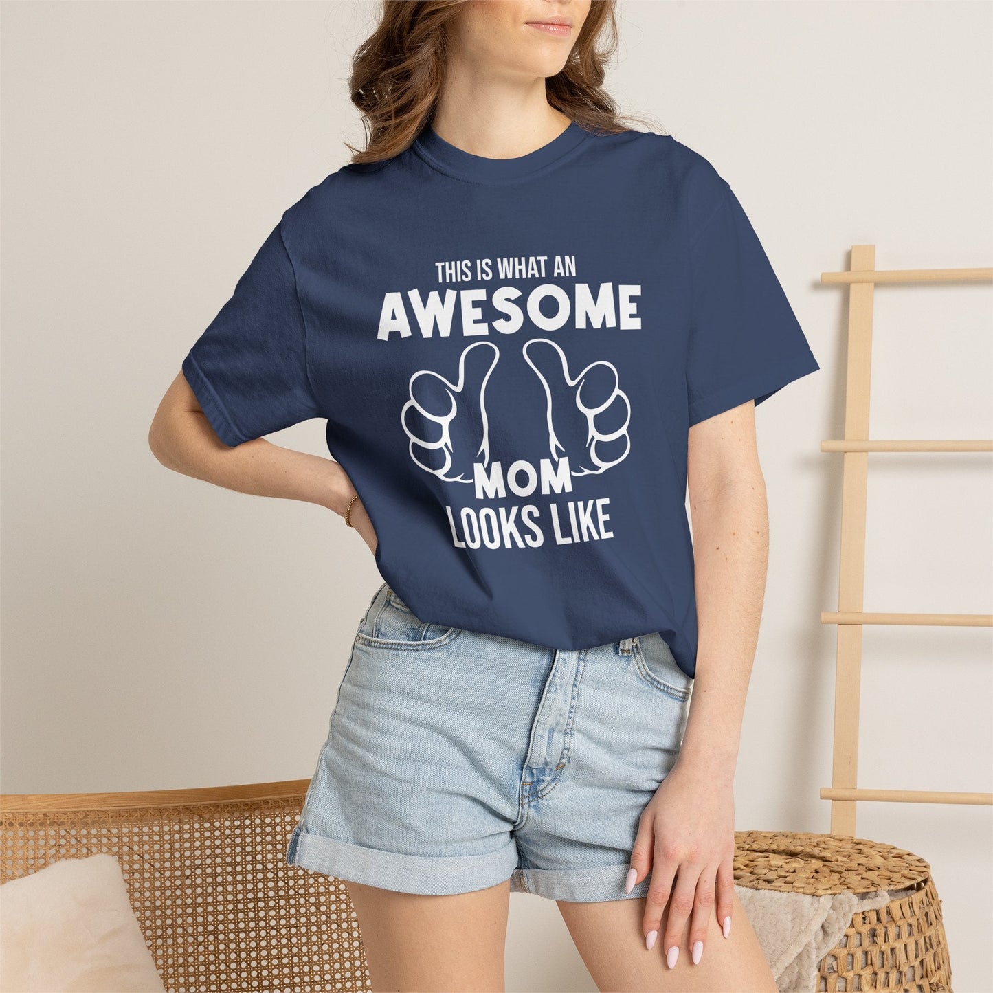 Mom T-shirt Mother's Day Mama Tee Unisex Comfort Colors Garment-Dyed Cotton h25
