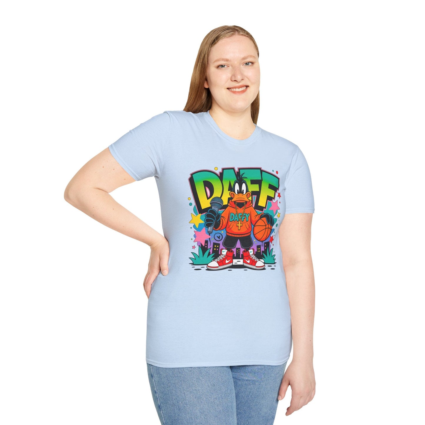 Unisex Cartoon T Shirt With Animation Design Funny Animals Tee Gildan Softstyle 64000