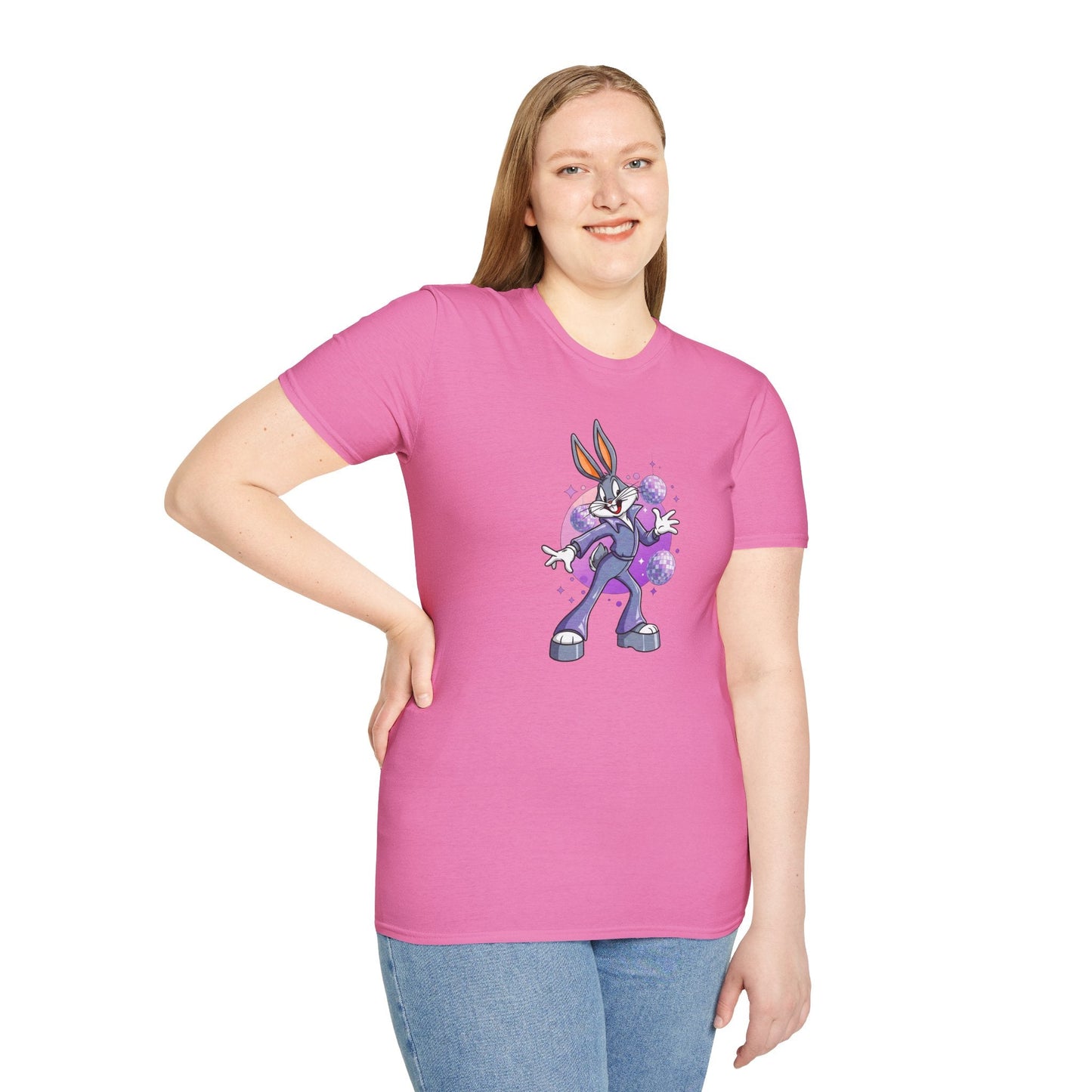 Bugs Bunny Unisex T Shirt Cartoon Animation Tee Gildan Softstyle 64000 Cotton Tee