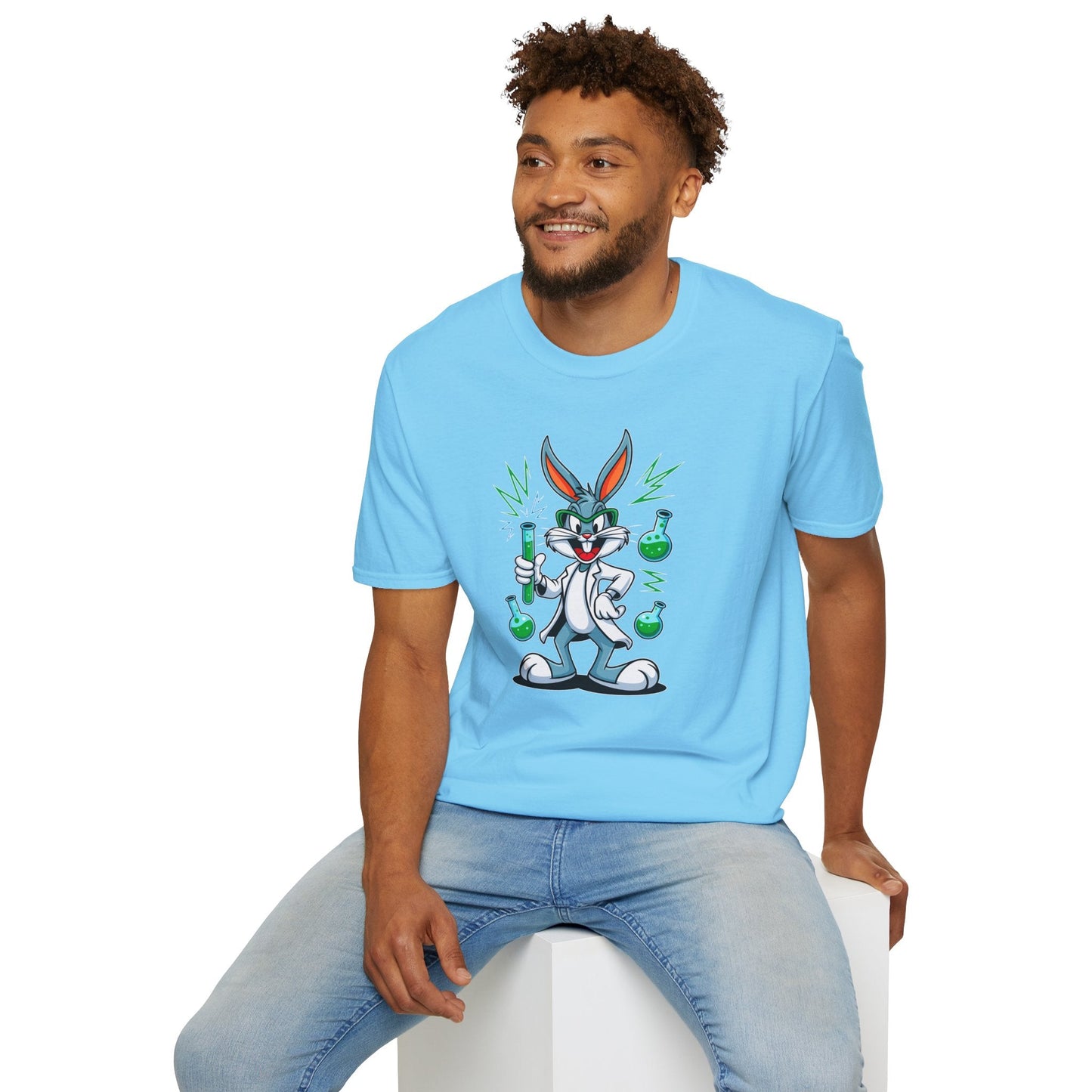 Bugs Bunny T Shirt Unisex Softstyle Cartoon Tee 100 Percent Ring Spun Cotton Graphic Artwork