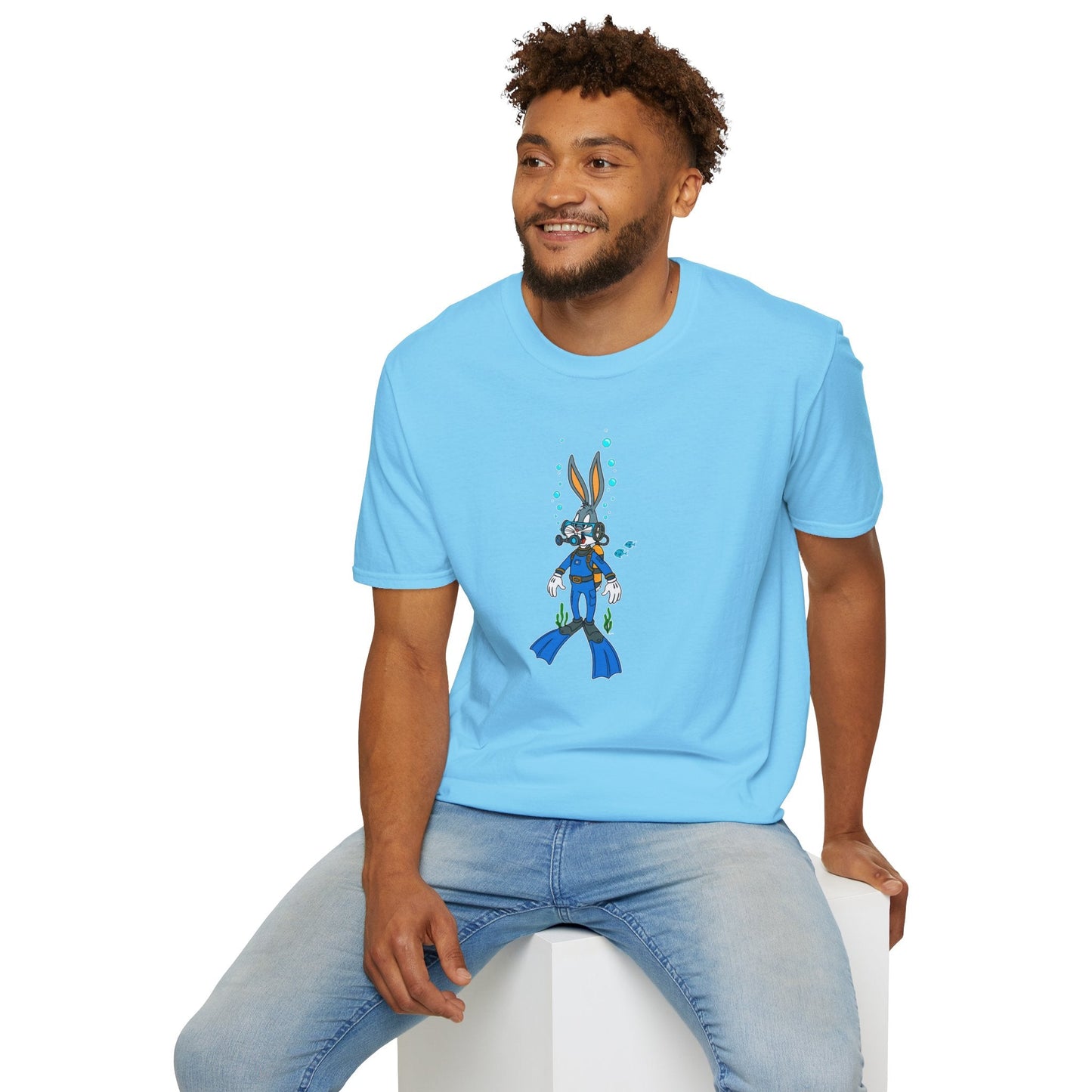 Bugs Bunny Animation Shirt Unisex T Shirt Cartoon Design Tee 100 Percent Cotton Gildan Softstyle