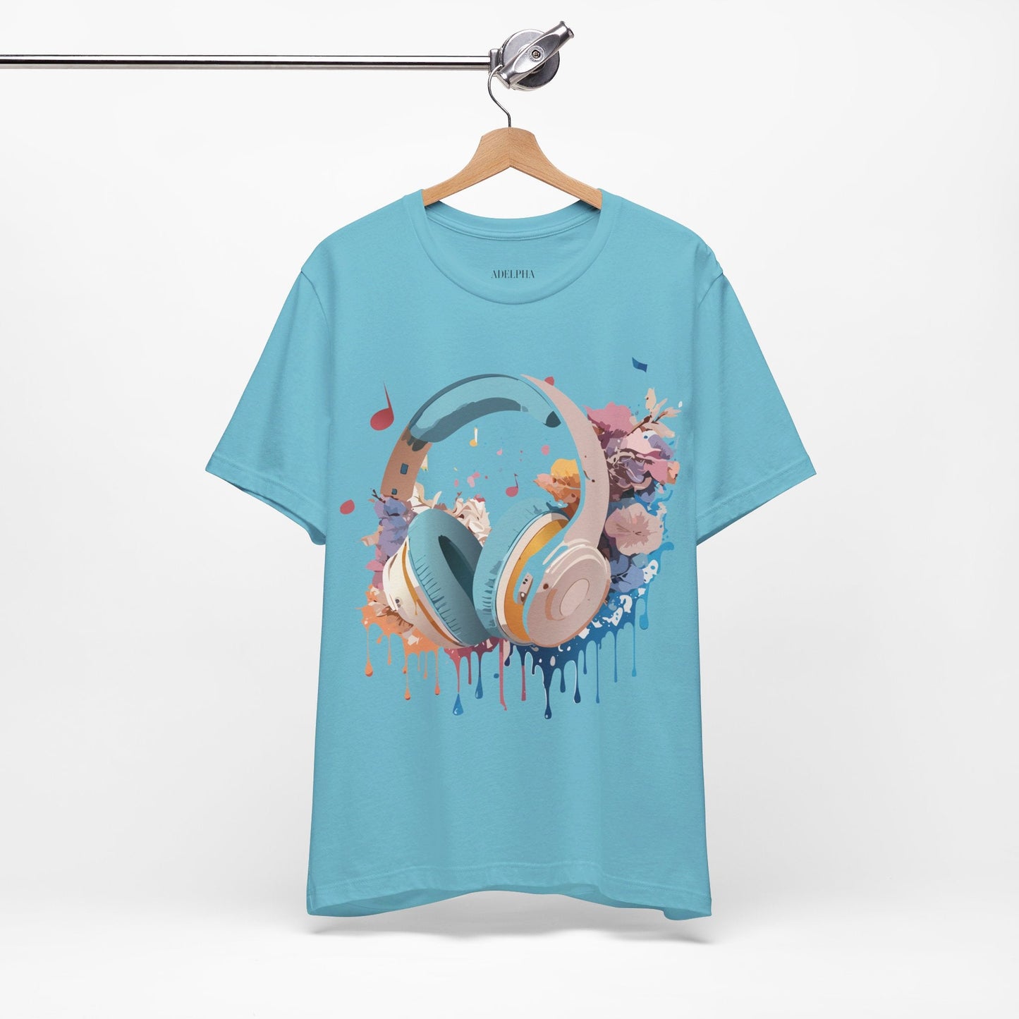 Unisex Graphic Tee Adelpha Art Design Vintage Music Inspired Short Sleeve Jersey Premium