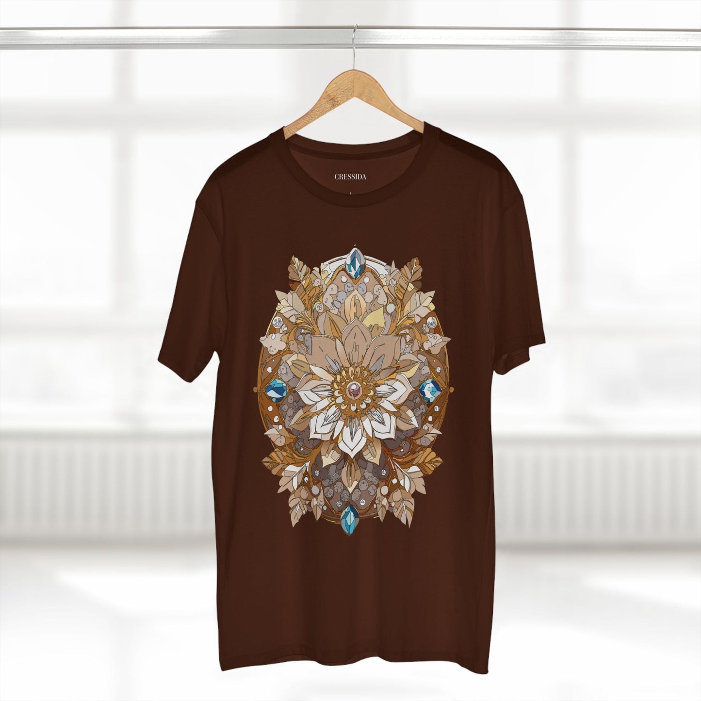 Floral Graphic T-Shirt Unisex 100 Cotton Art Design with Antique Flowers Tee 23