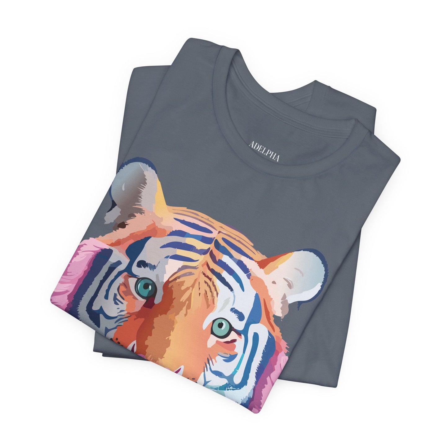 Tiger Graphic Unisex 100 Cotton Vintage Art with Animal Tee 17