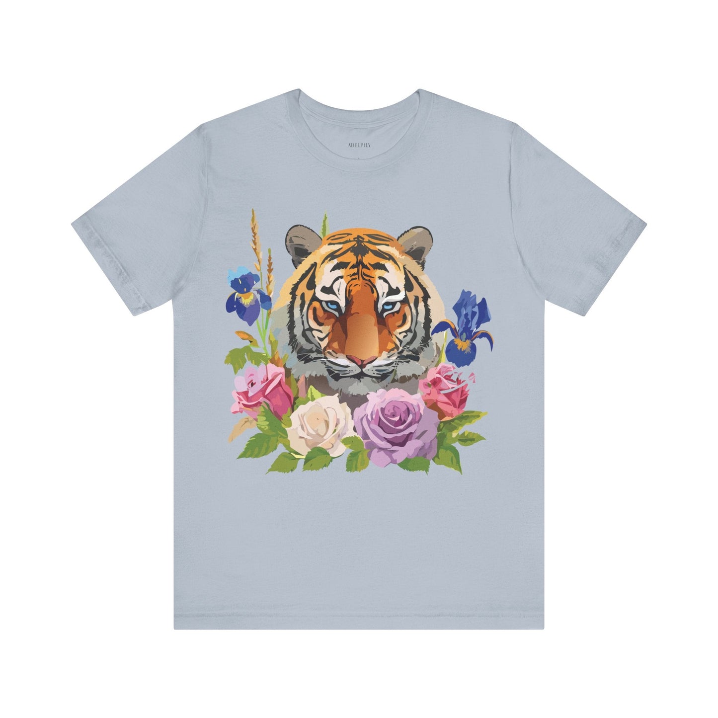 Tiger Graphic Tee Unisex Short Sleeve Tee With Vintage Inspired Artwork By Adelpha