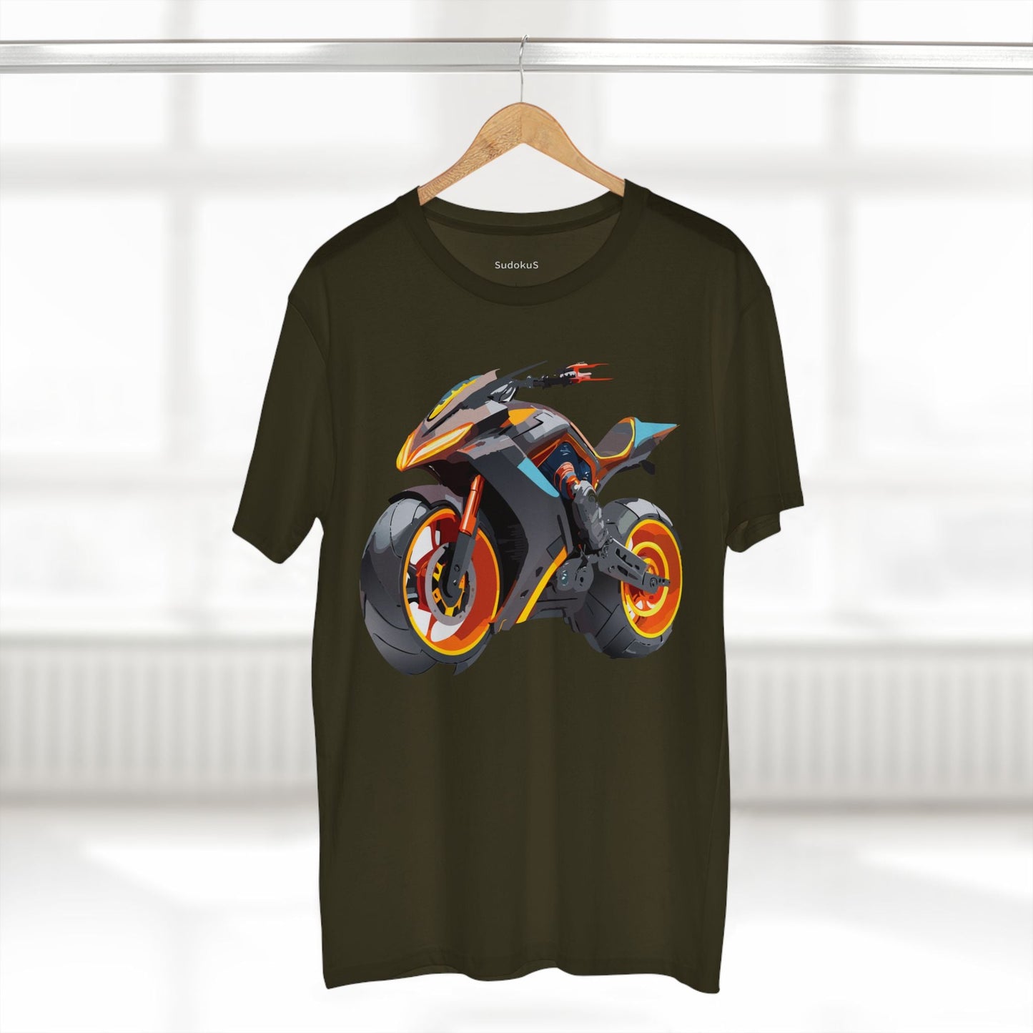 Moto Bike Graphic Unisex 100 Cotton Staple Tee 11
