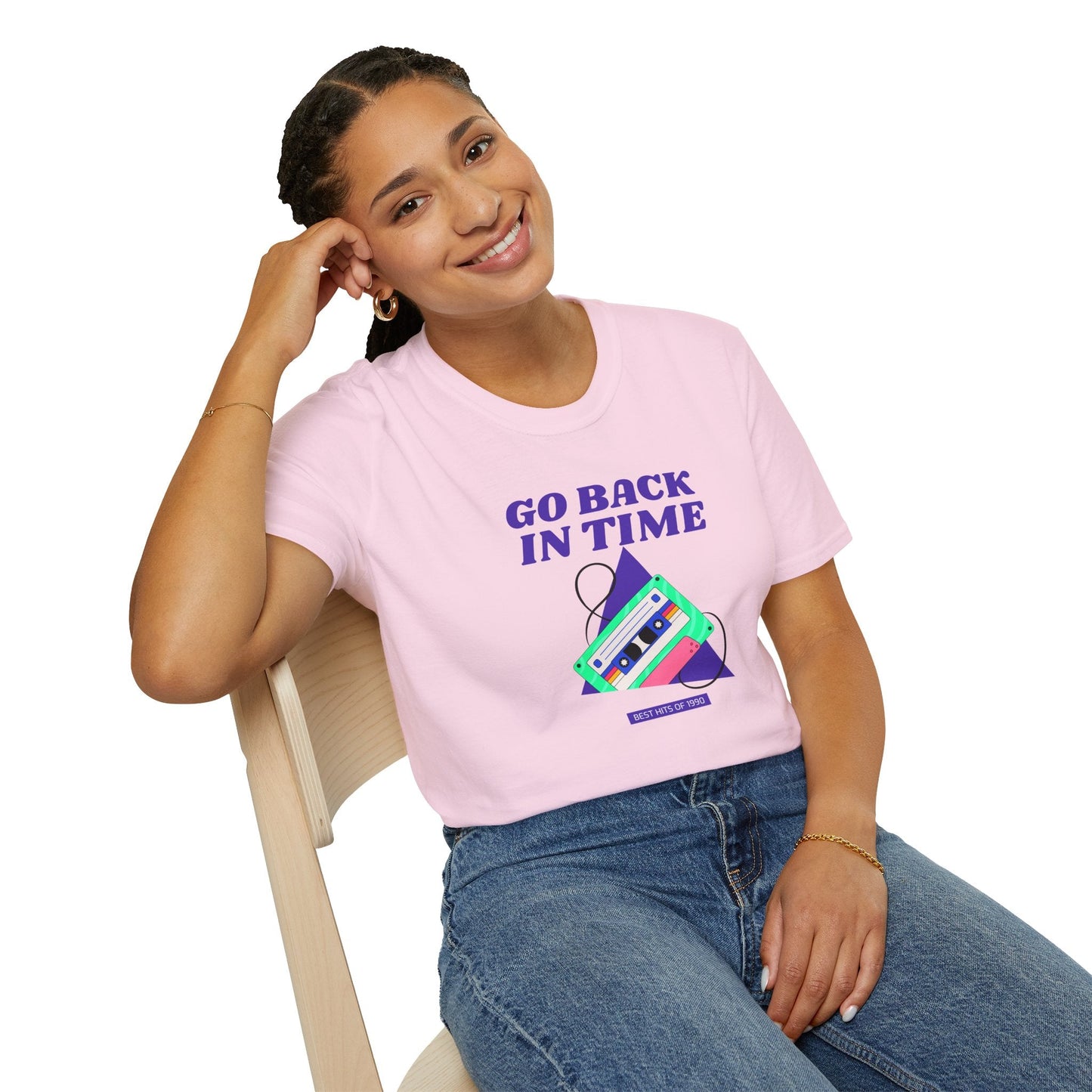 Retro Go Back In Time Cassette T-Shirt Unisex Cotton