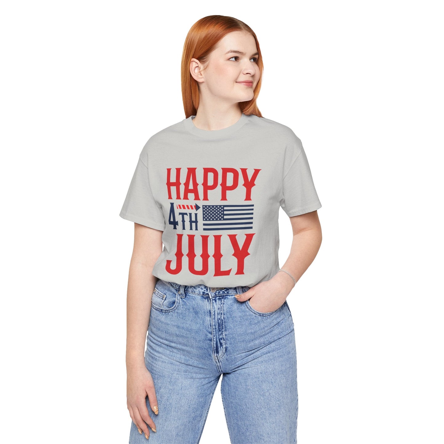 American Flag Graphic Unisex Cotton T-Shirt 011