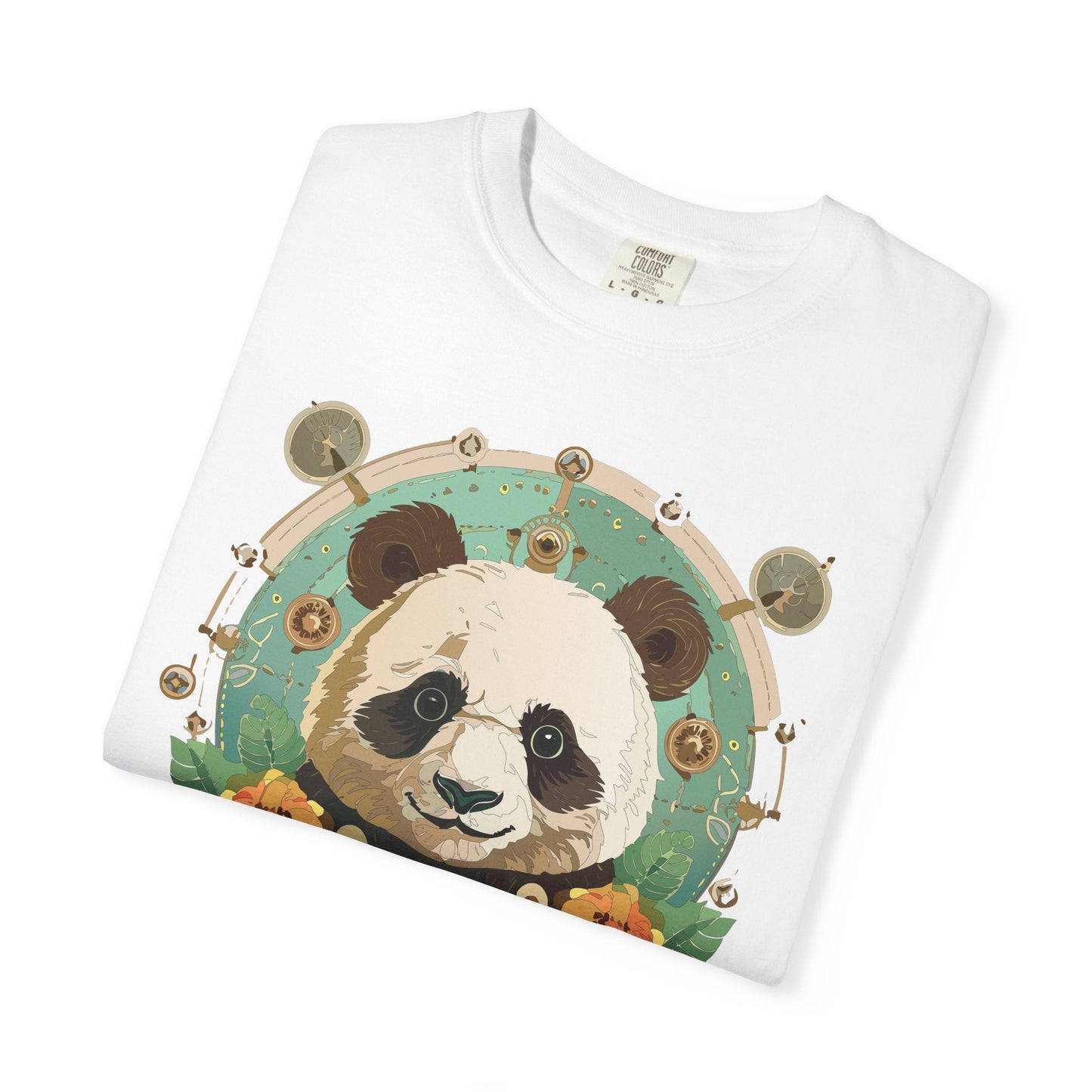 Panda Portrait Graphic T-Shirt Unisex Cotton Floral Animal Art Tee p3