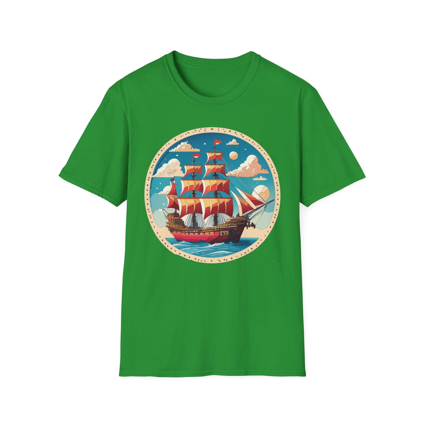 Unisex Ship T Shirts Frigate T Shirts Vessel Tee Shirt Gildan Softstyle 64000 Premium Cotton
