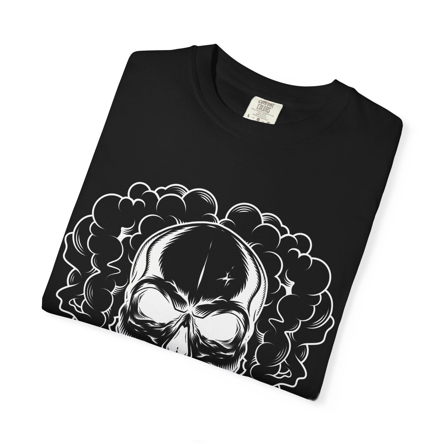 Camiseta unisex de algodón con calavera 