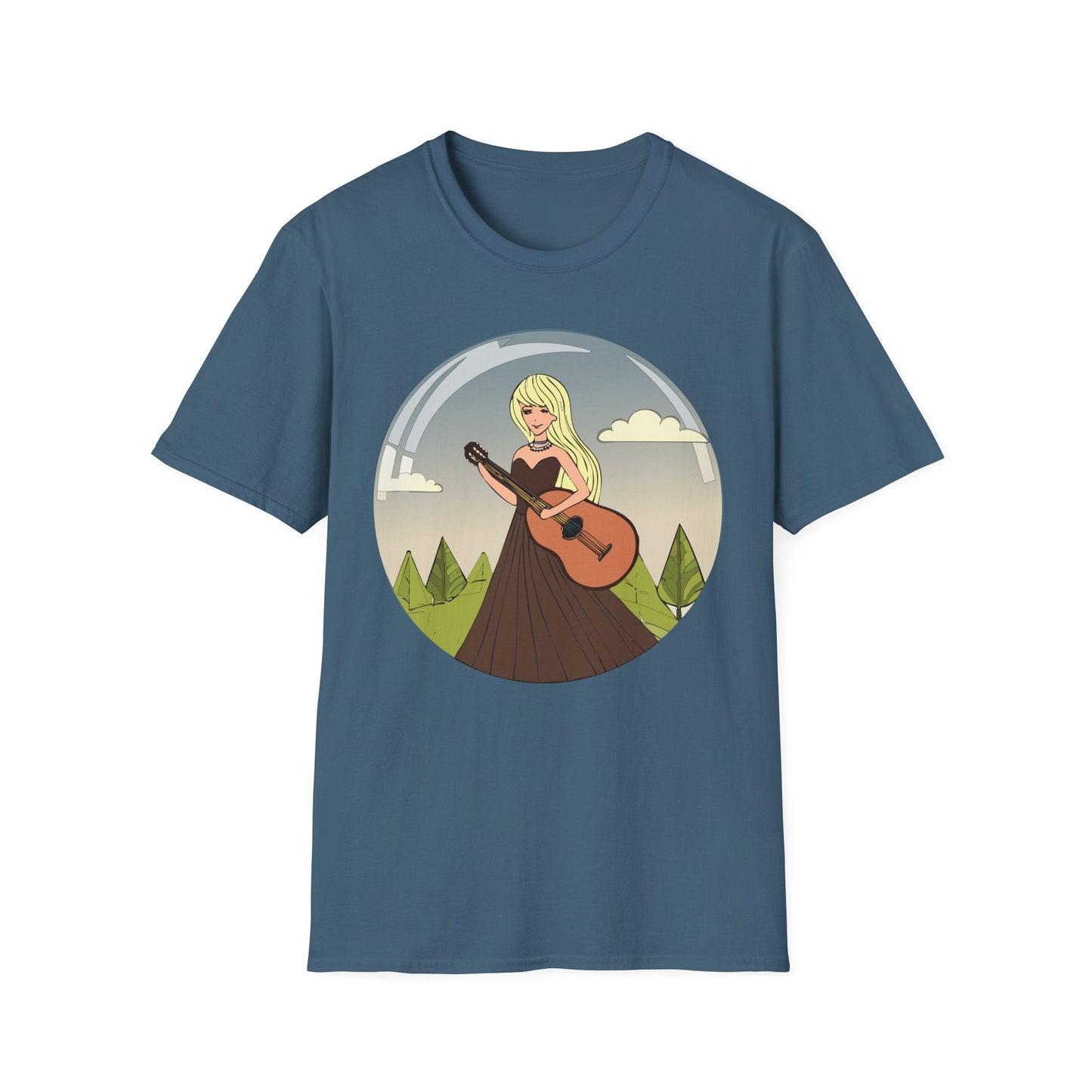 Womens Graphic T Shirt Art Design Tee Softstyle 100 Percent Ring Spun Cotton Short Sleeve