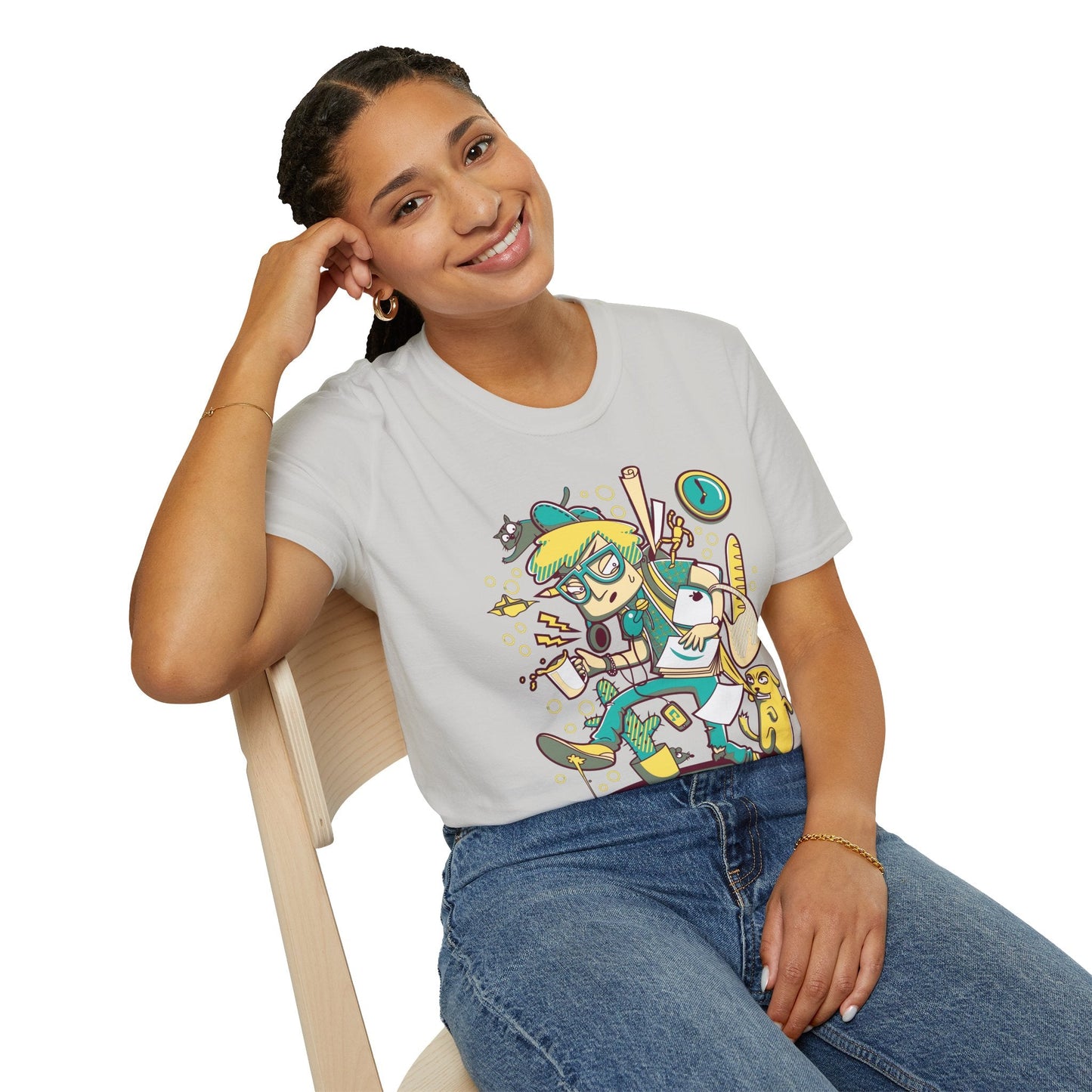 Cartoon T Shirt Animation T Shirt Funny Tee Shirt Unisex Gildan Softstyle 64000 Cotton Tee