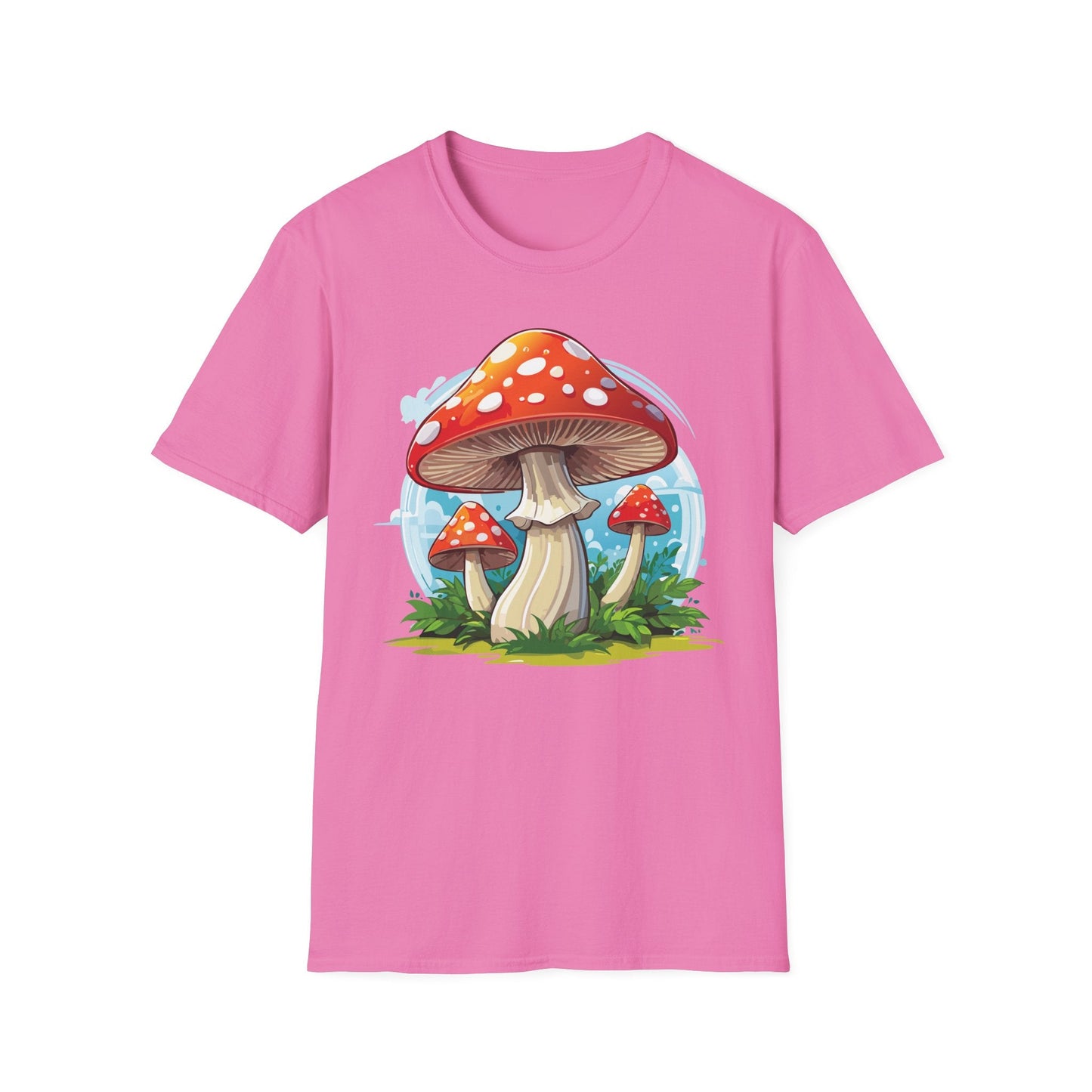 Mashroom Tee Shirt Unisex Funny Mashroom Design 100 Percent Cotton Softstyle Tee