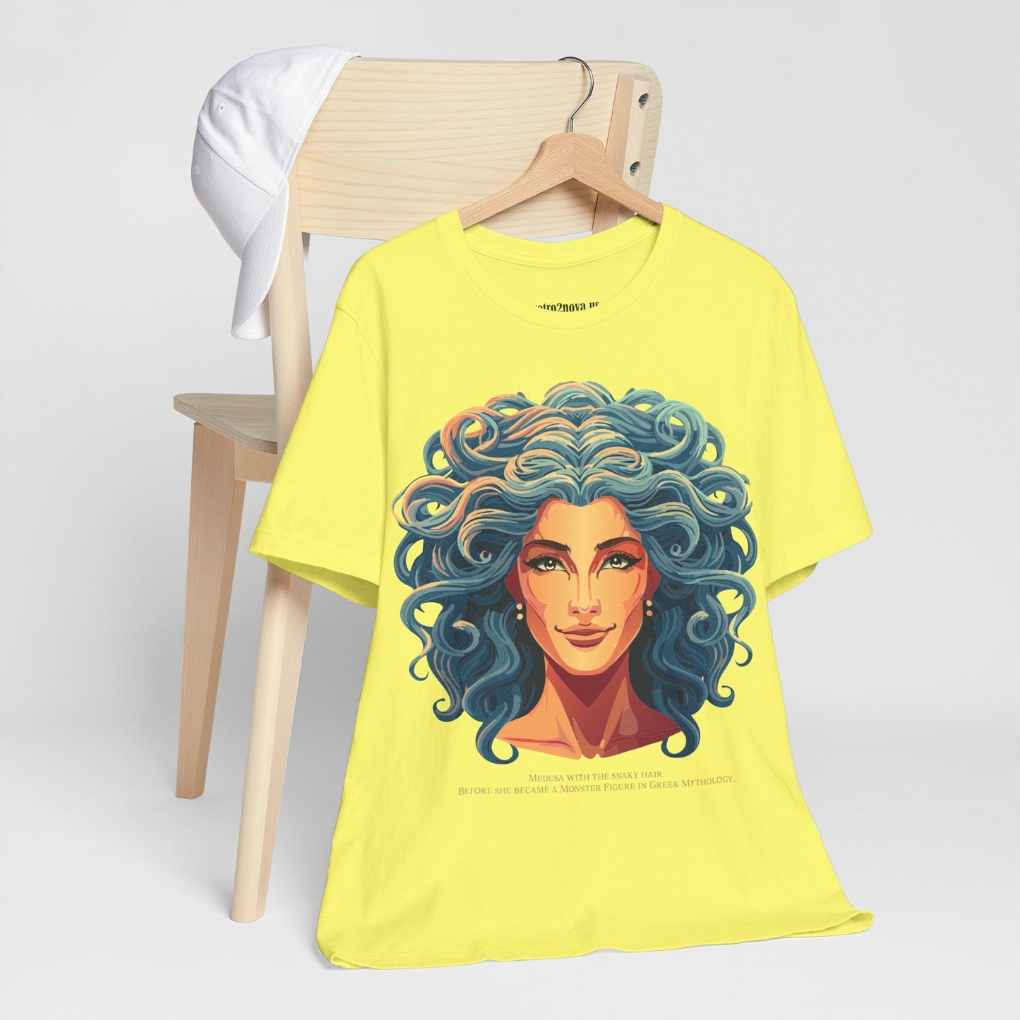Medusa Goddess Shirt Unisex Graphic Tee by Retro2Nova Vintage Style Cotton Short Sleeve