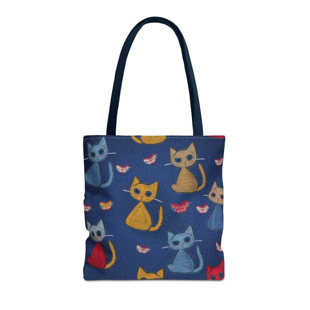 Love Day Graphic Design Denim Fabric Imitation Print Unisex Canvas Bag POLY 3 Sizes Tote Bag 201-16
