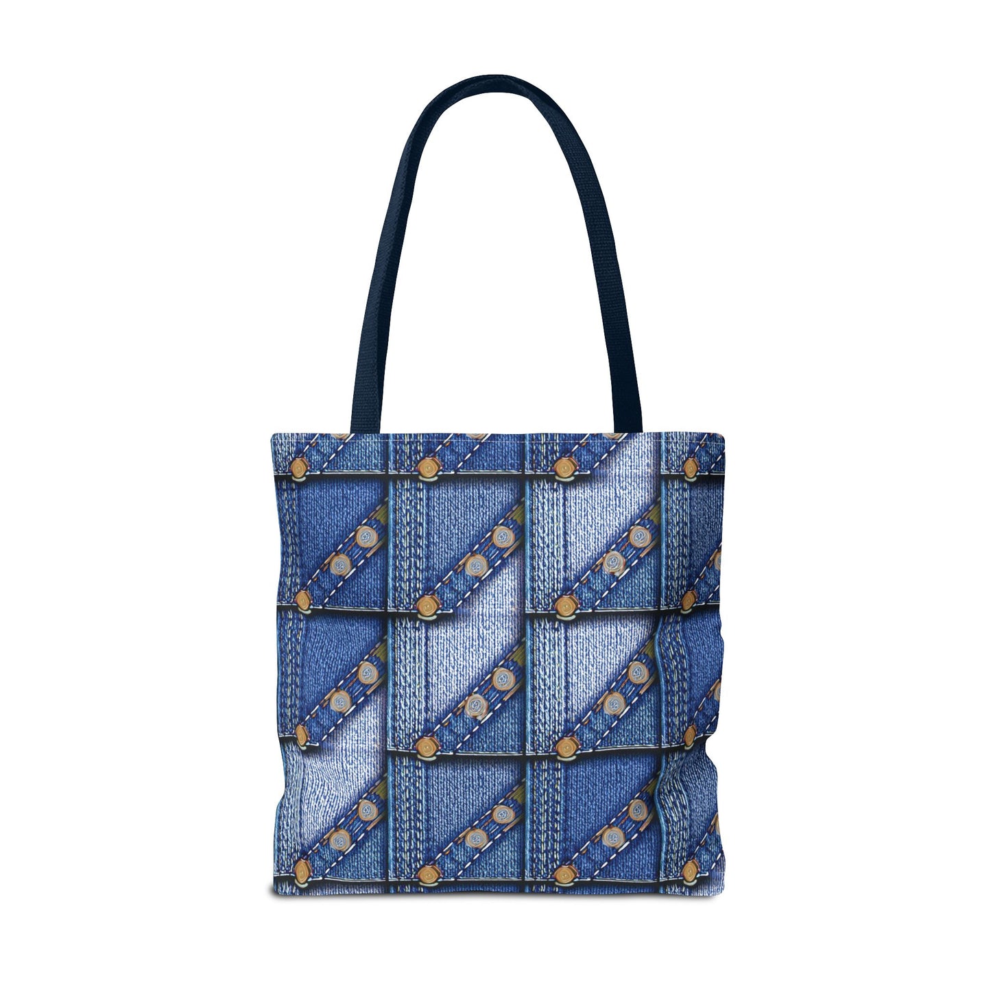 Denim Fabric Imitation Print Unisex Canvas Bag Poly Spun 3 Sizes Tote Bag 117